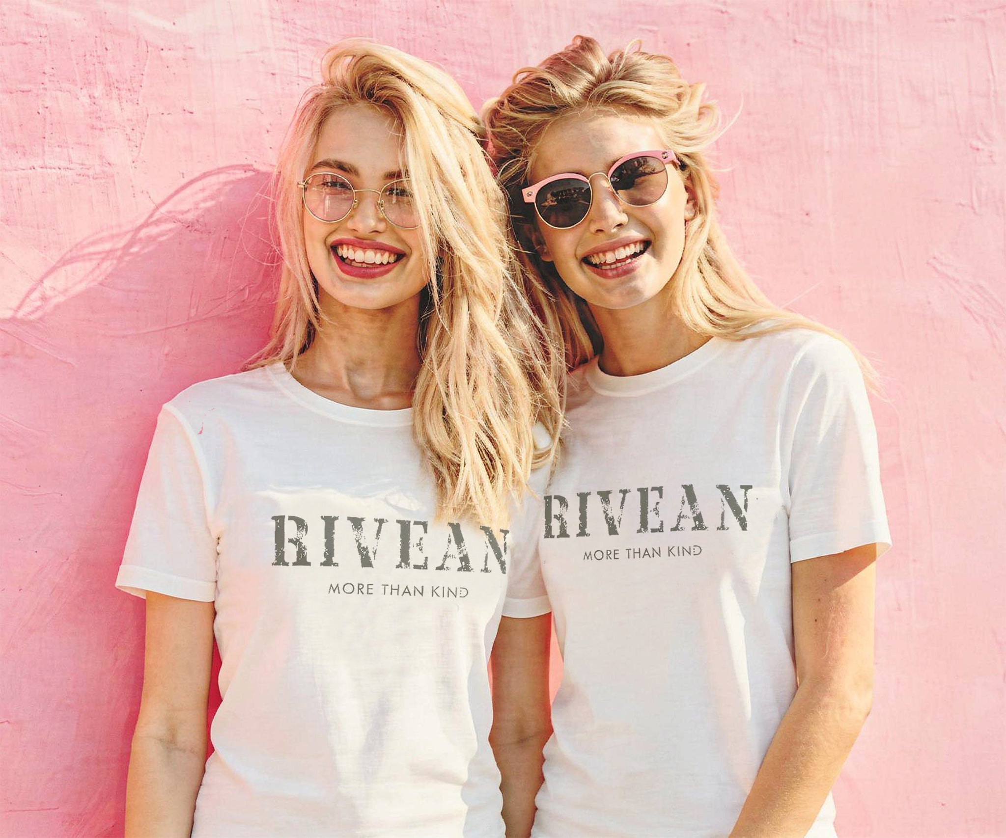 White T-Shirt "RIVEAN MORE THAN KIND"