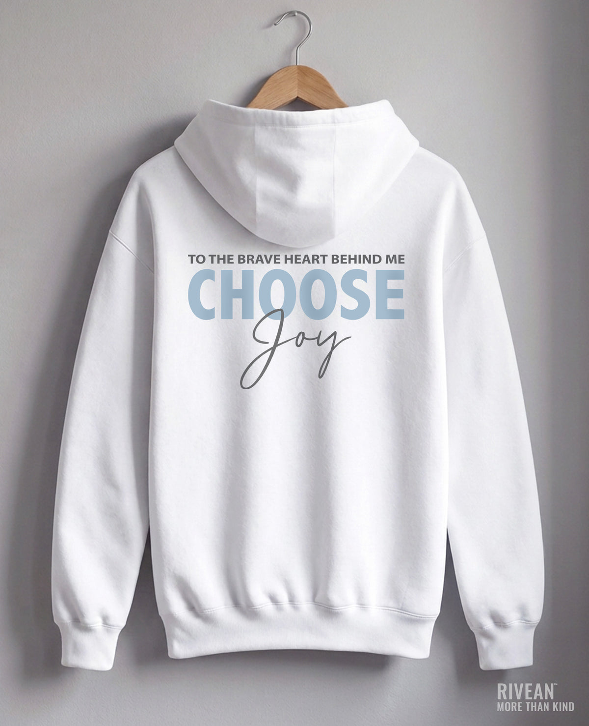 Unisex White Hoodie "Choose Joy"