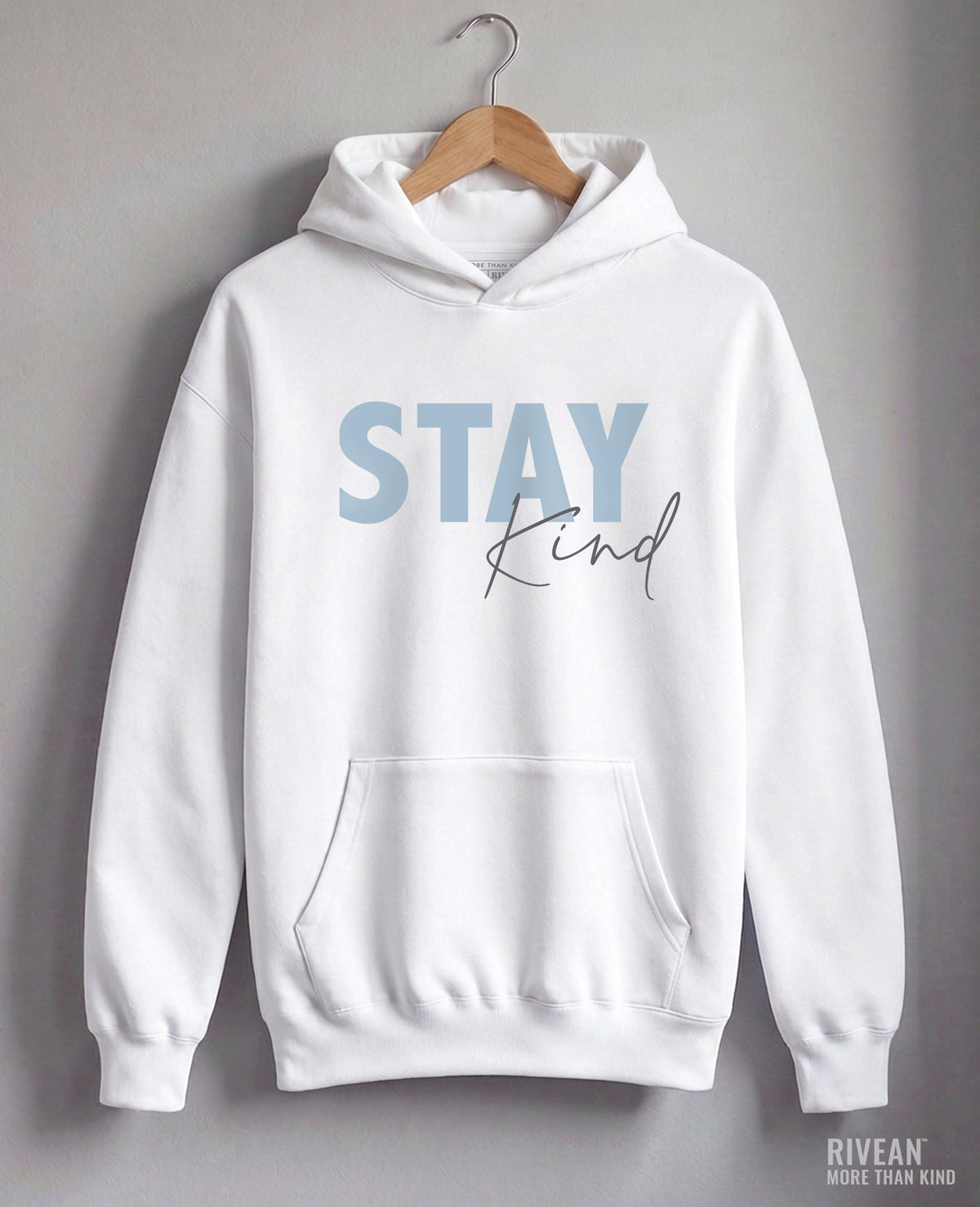Unisex White Hoodie "Stay Kind"