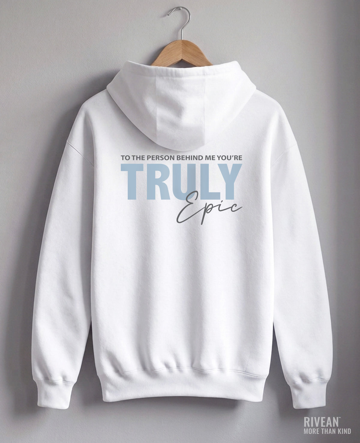 Unisex White Hoodie "Truly Epic"