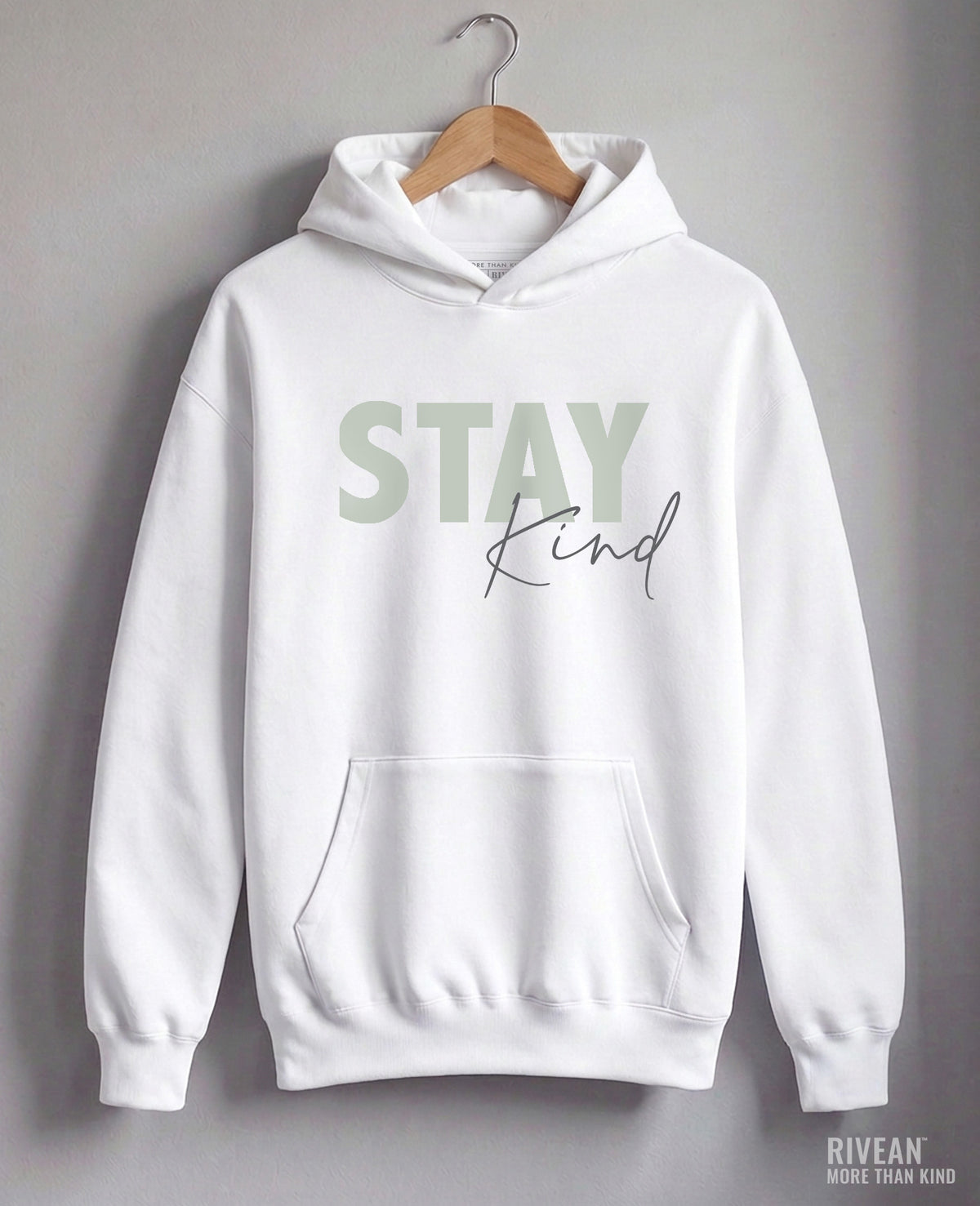 Unisex White Hoodie "Stay Kind"