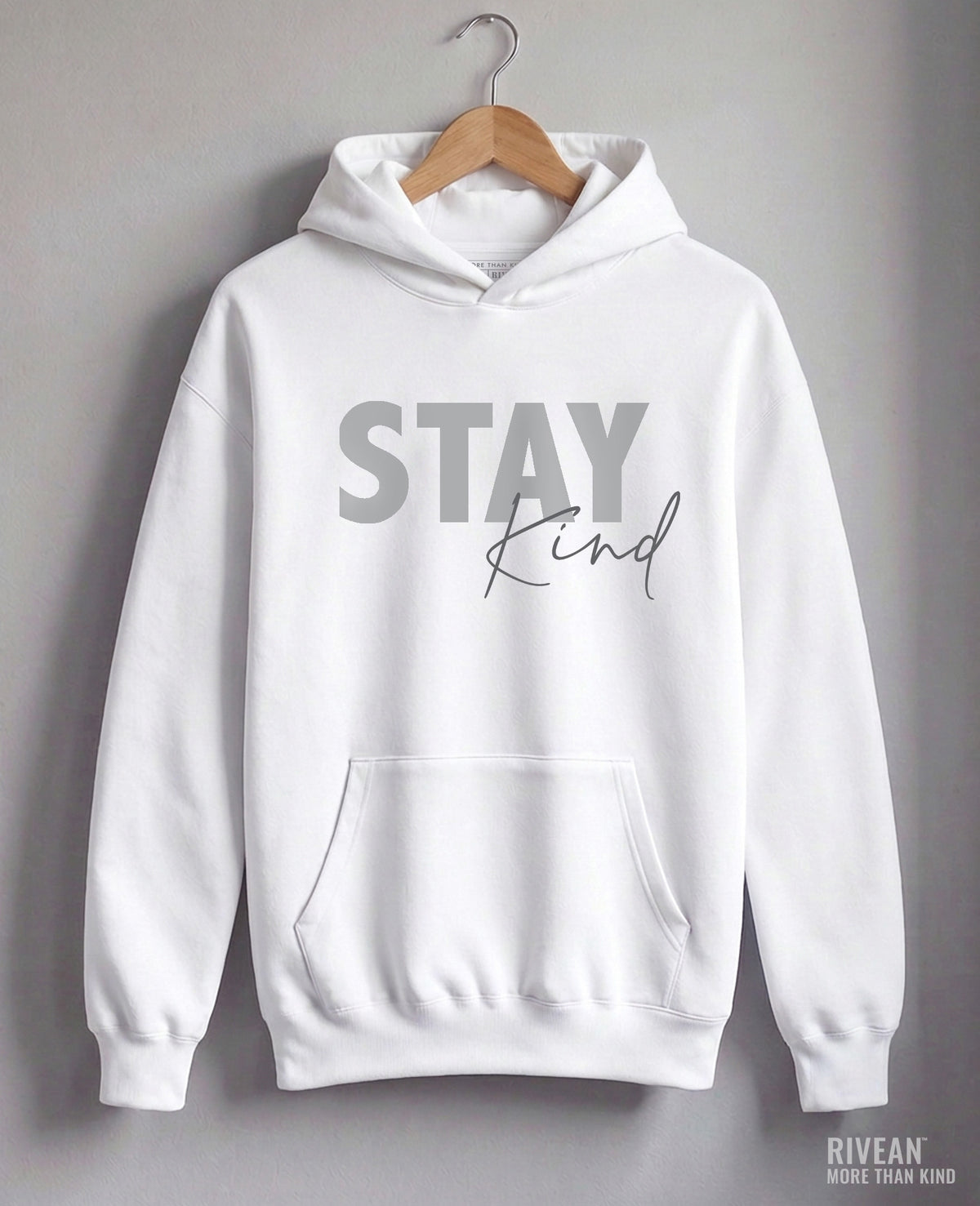 Unisex White Hoodie "Stay Kind"
