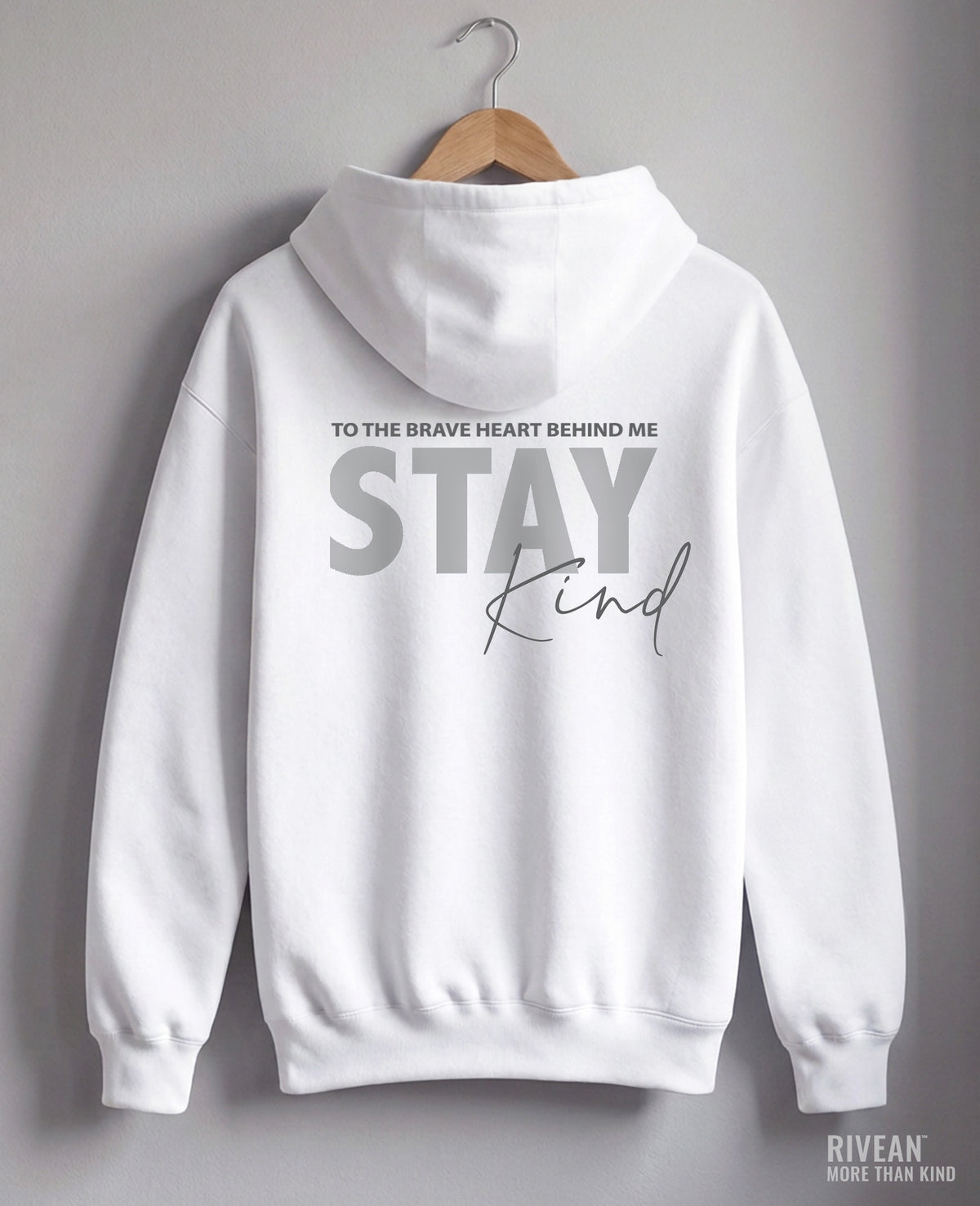 Unisex White Hoodie "Stay Kind"