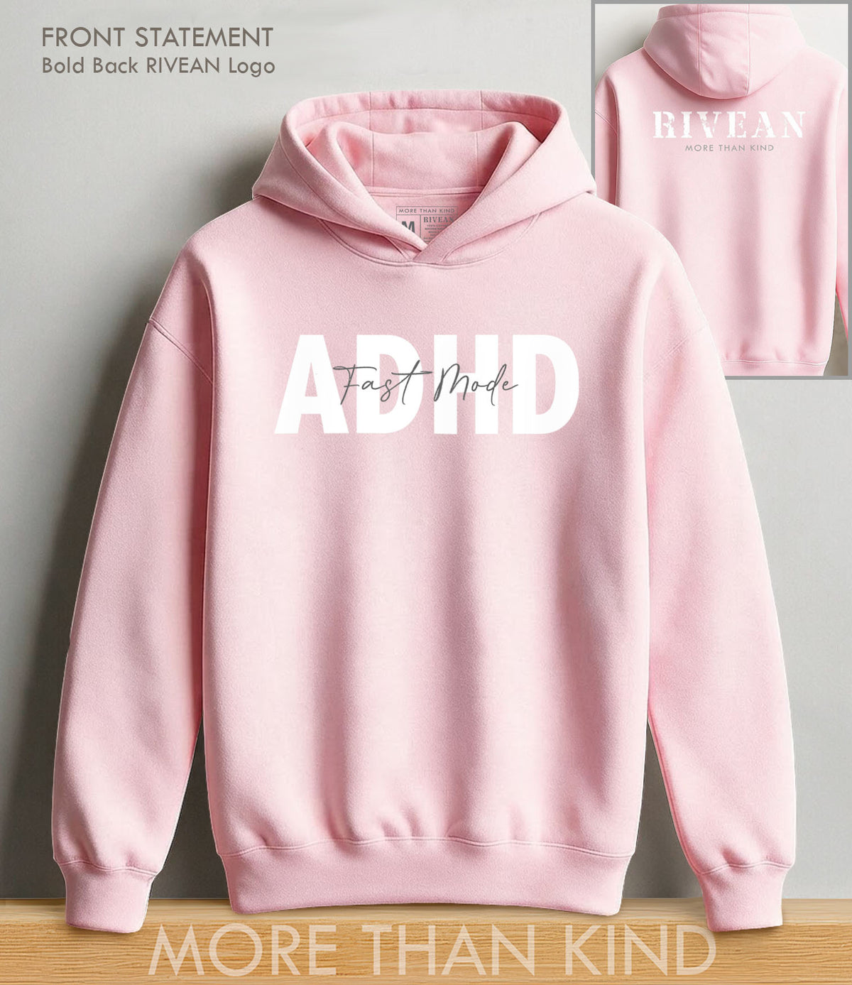 Unisex Petal Pink Hoodie ADHD - Fast Mode