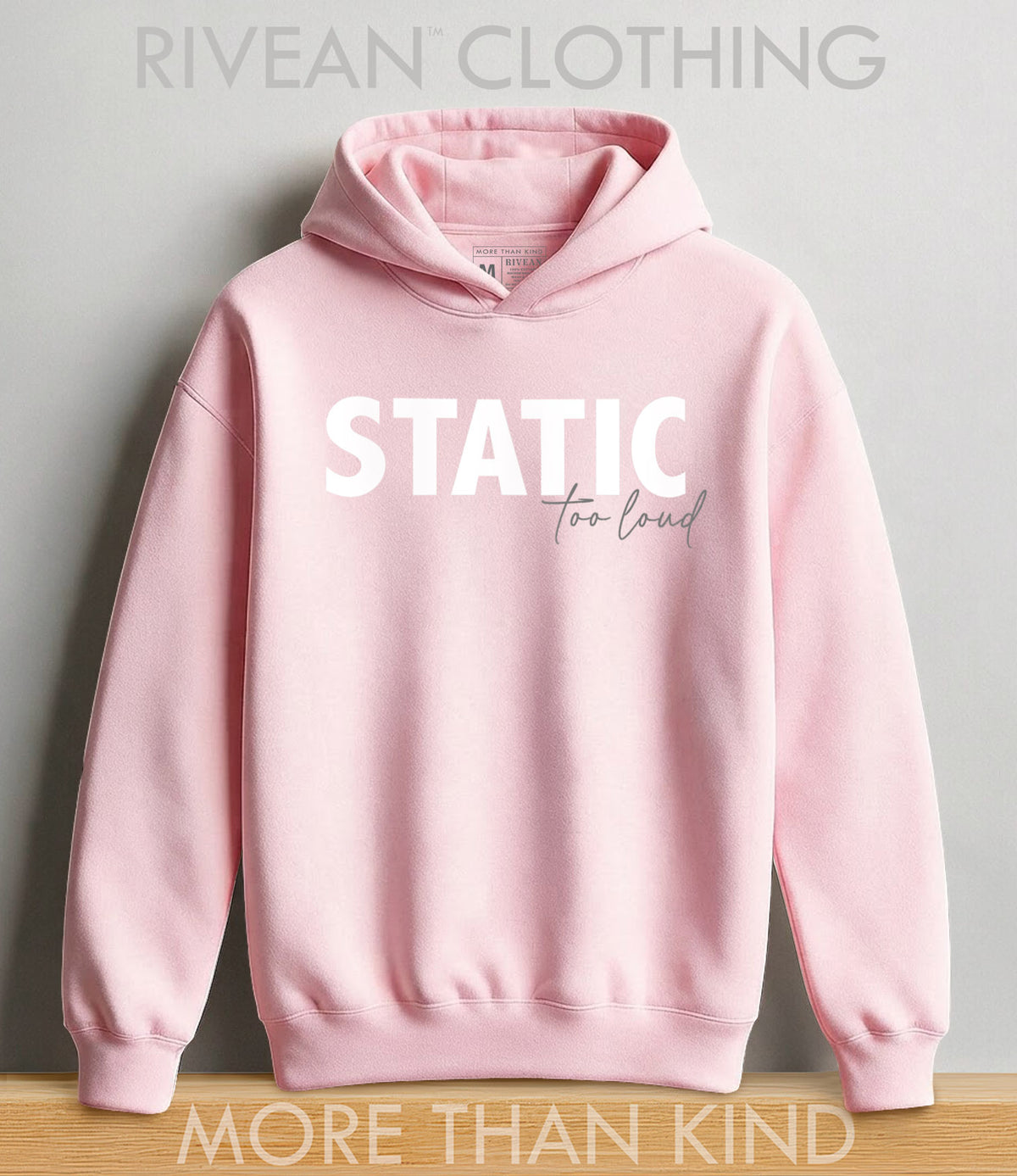 Petal Pink Hoodie STATIC - too loud (Autism)