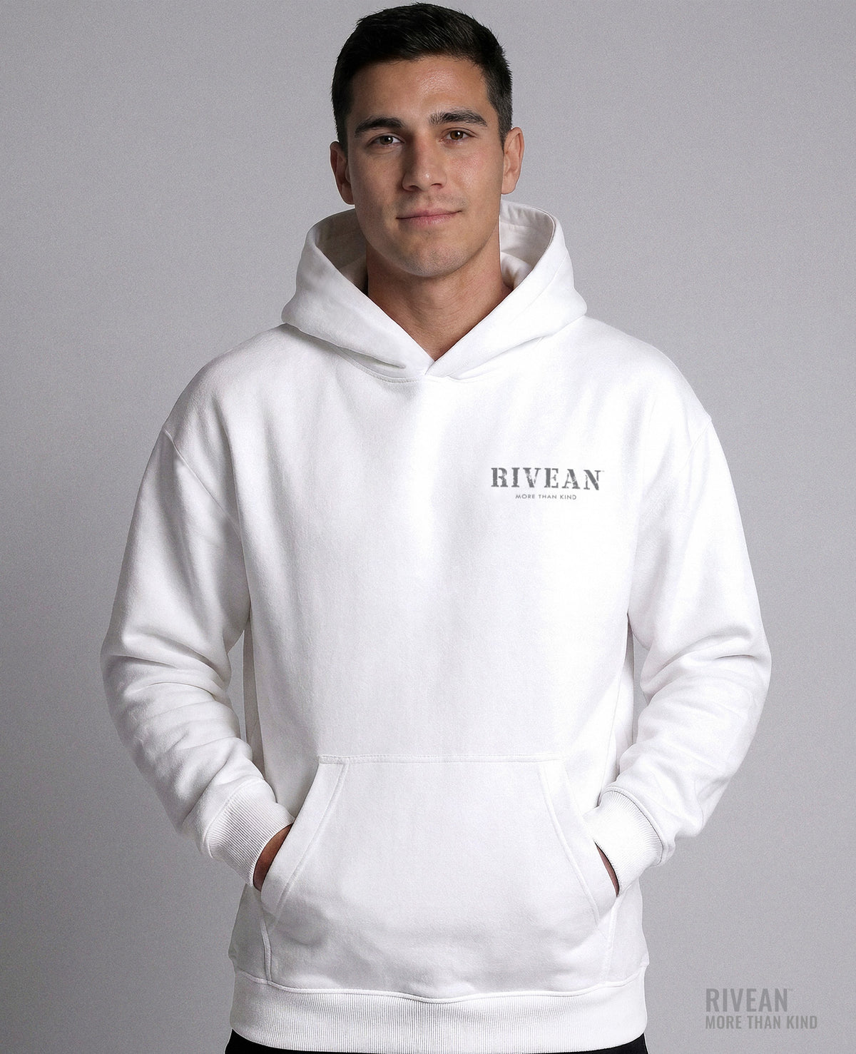 Unisex White Hoodie "NEVER Give Up"