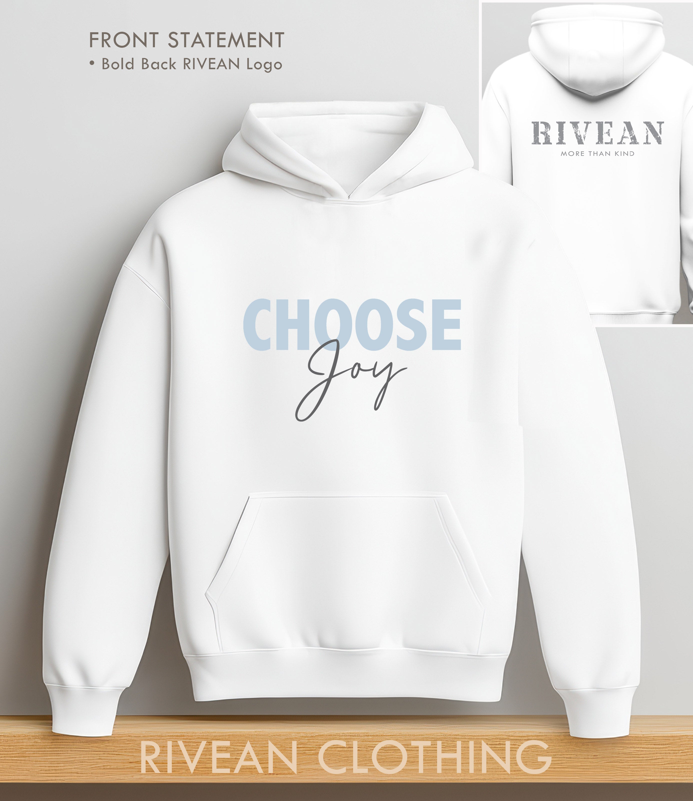 White Hoodie "Choose Joy"
