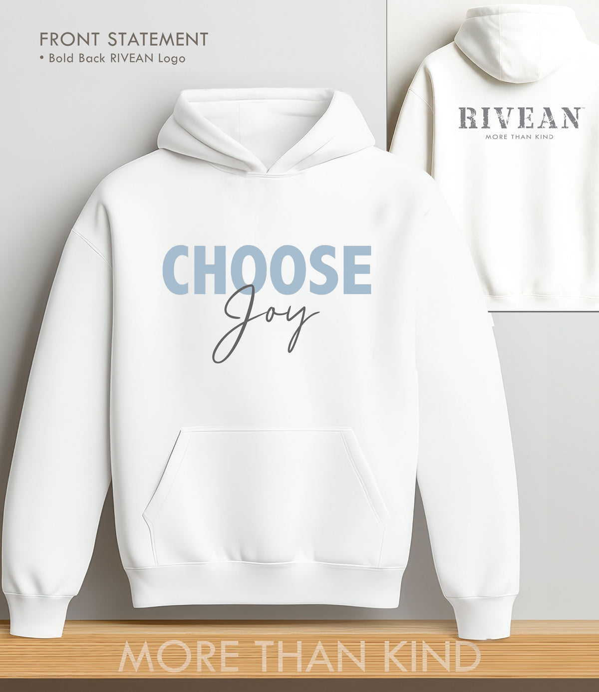 White Hoodie "Choose Joy"