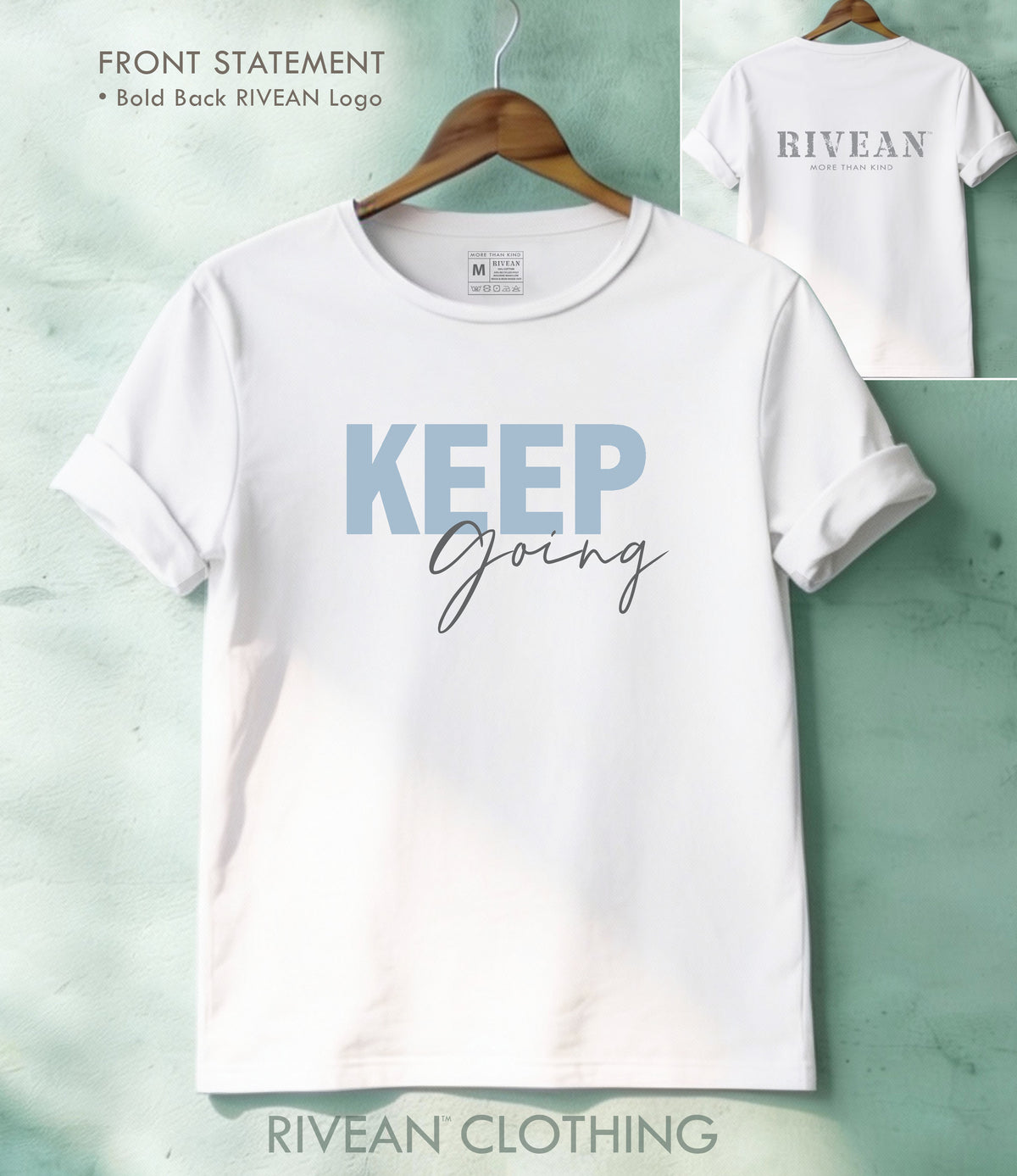 White T-Shirt "Keep Going"