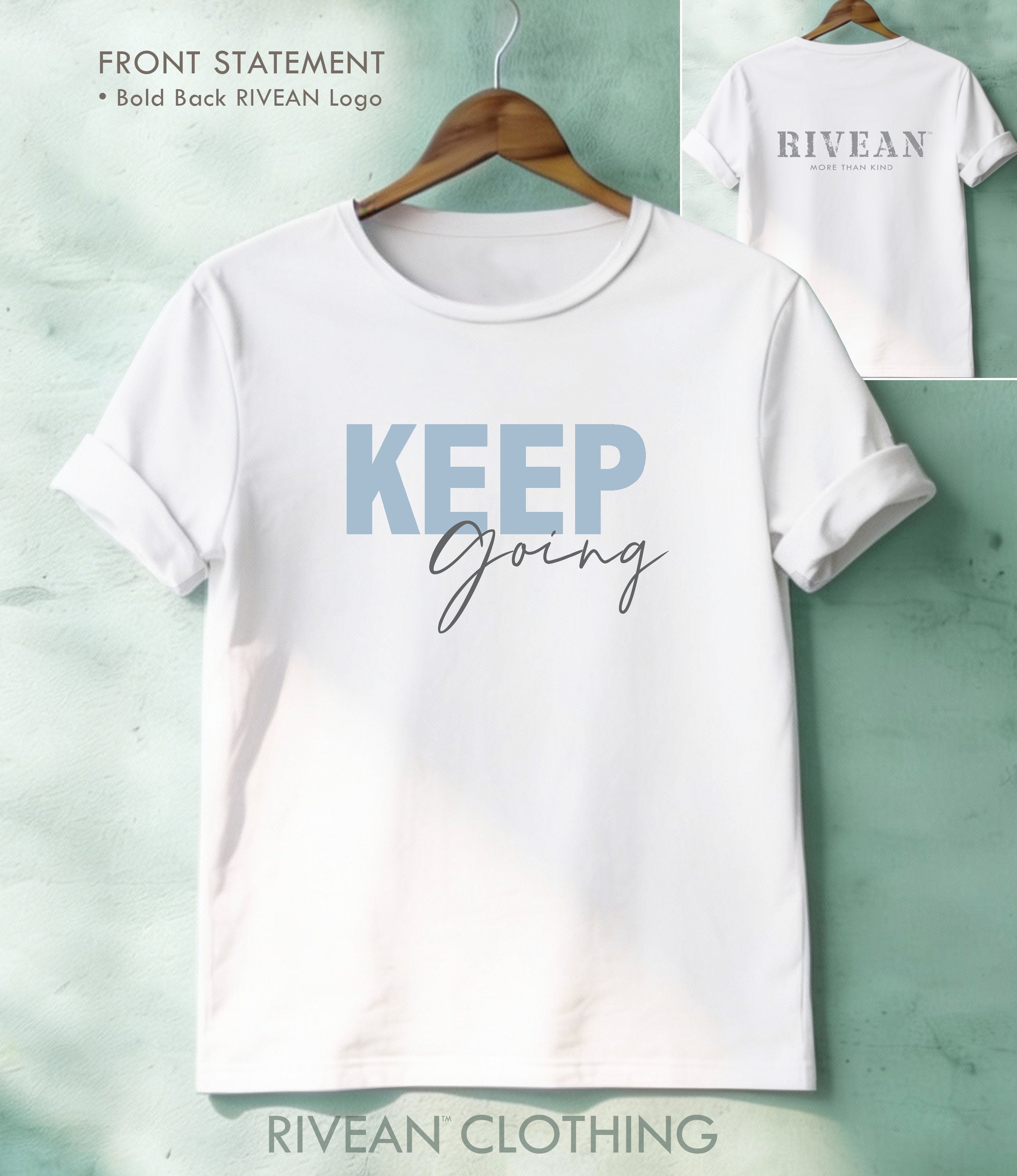 White T-Shirt "Keep Going"