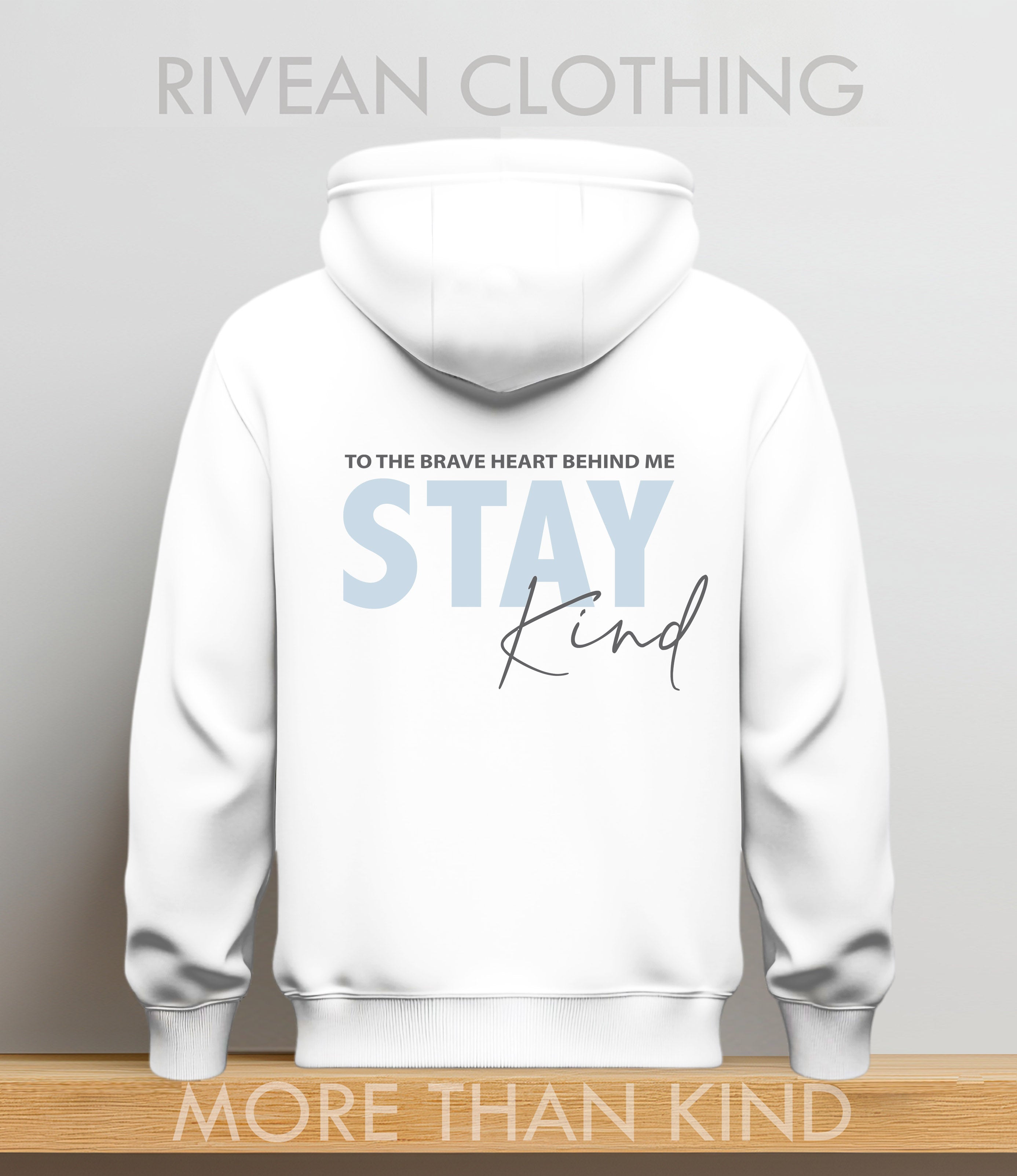 White Hoodie "Stay Kind"