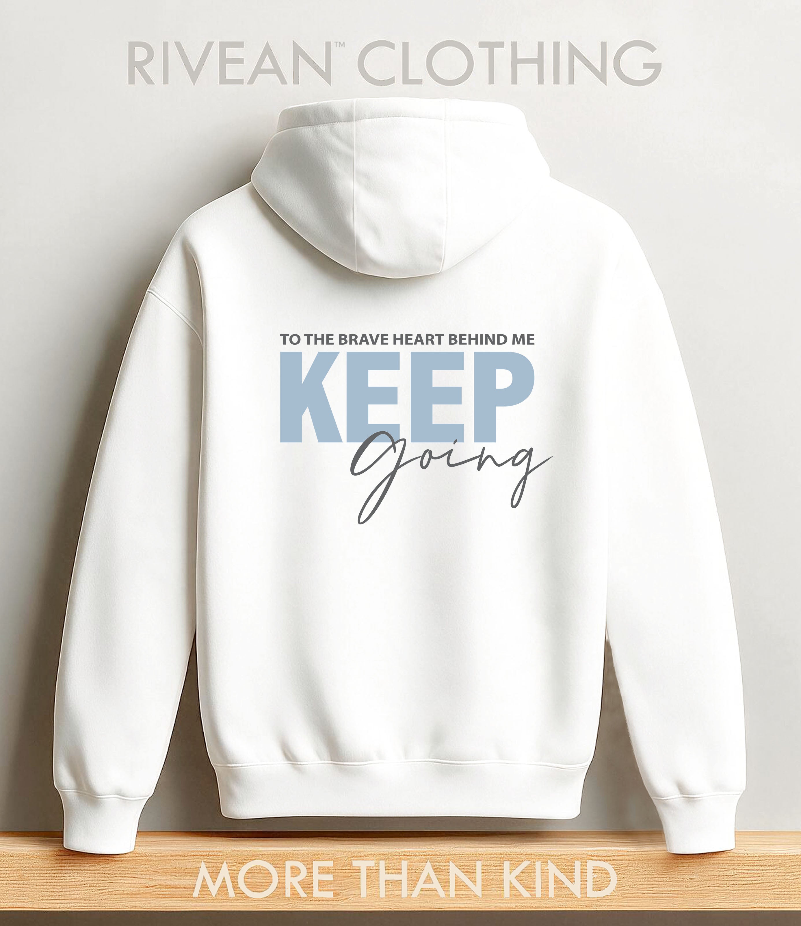 White Hoodie "Keep Going"