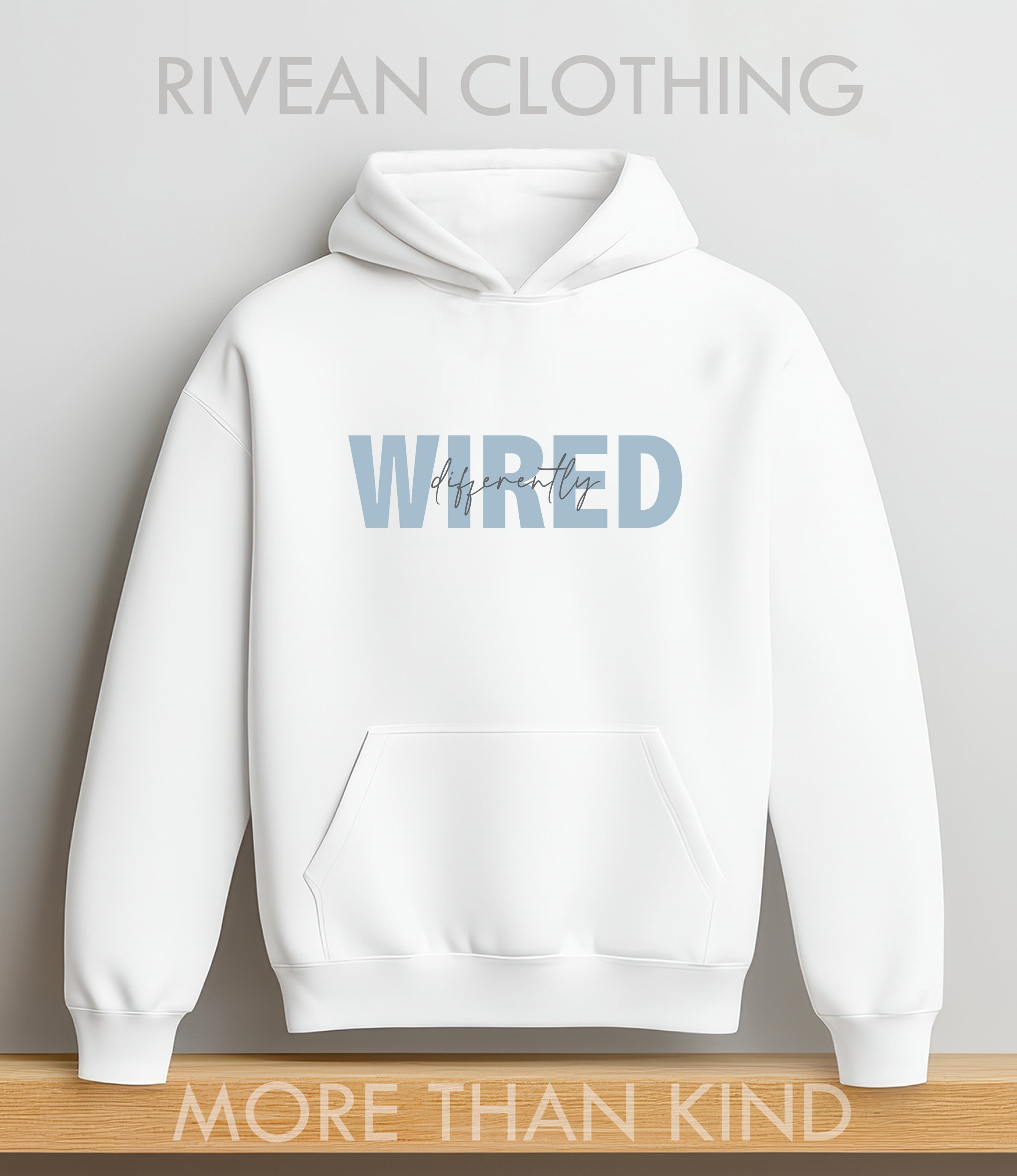 White Hoodie WIRED - differently / Autism Awareness Hoodie