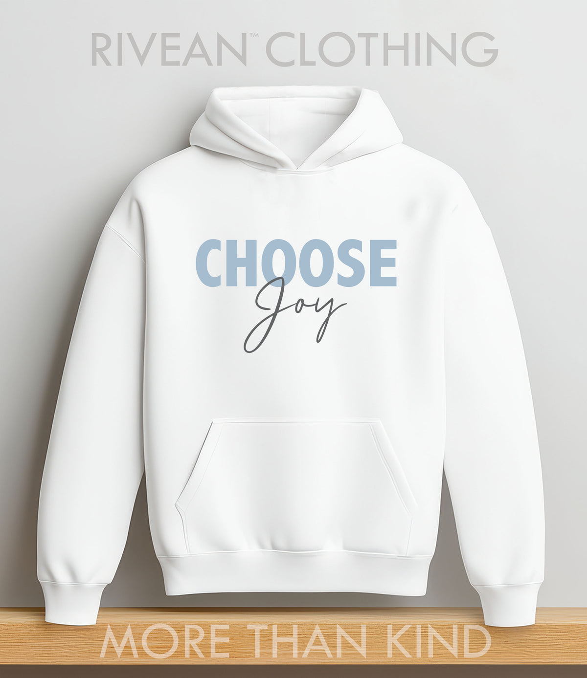 White Hoodie "Choose Joy"
