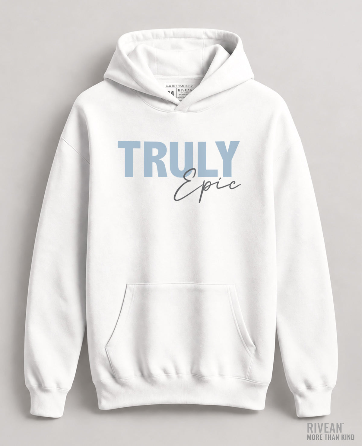 Unisex White Hoodie "Truly Epic"