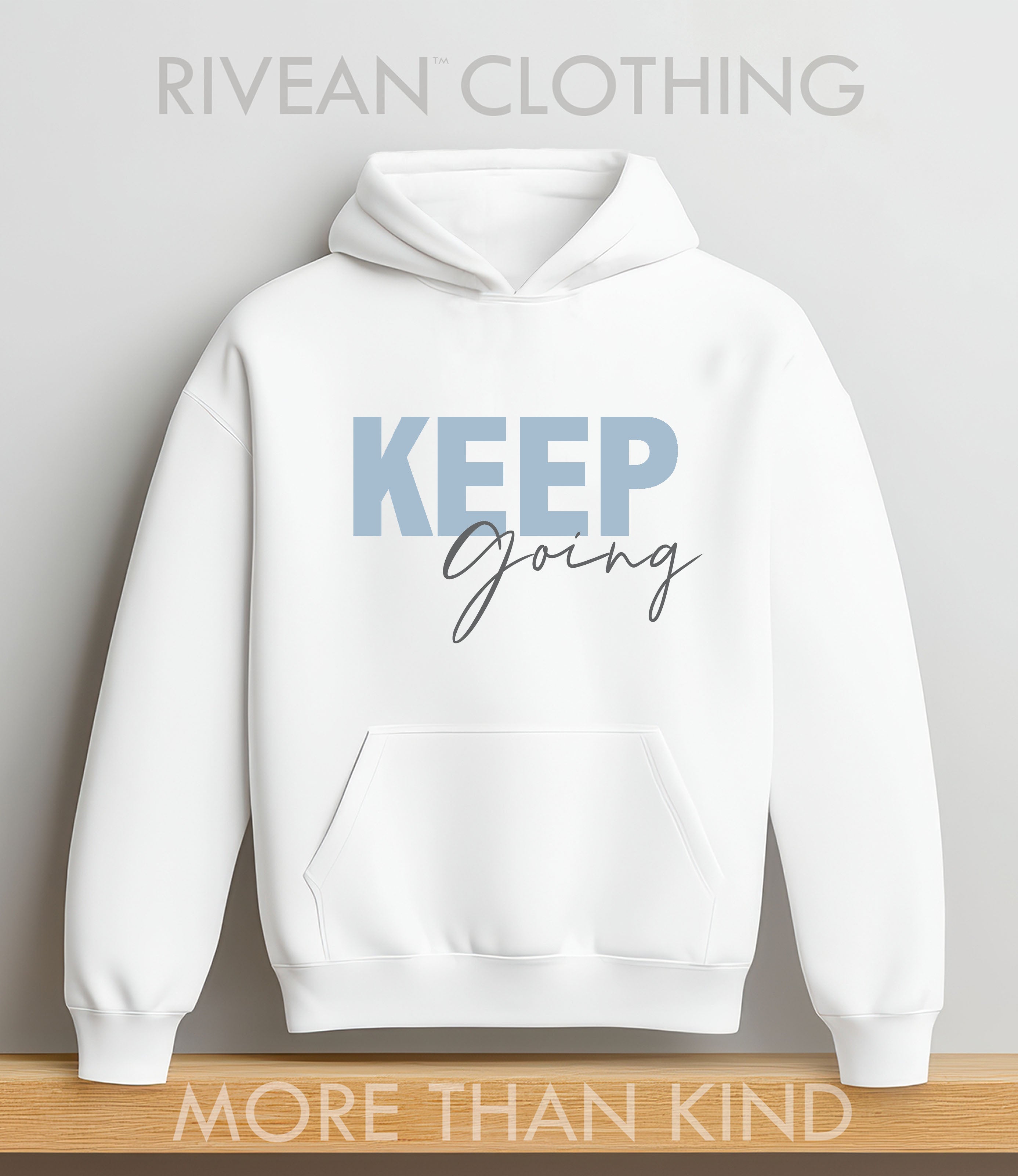 White Hoodie "Keep Going"