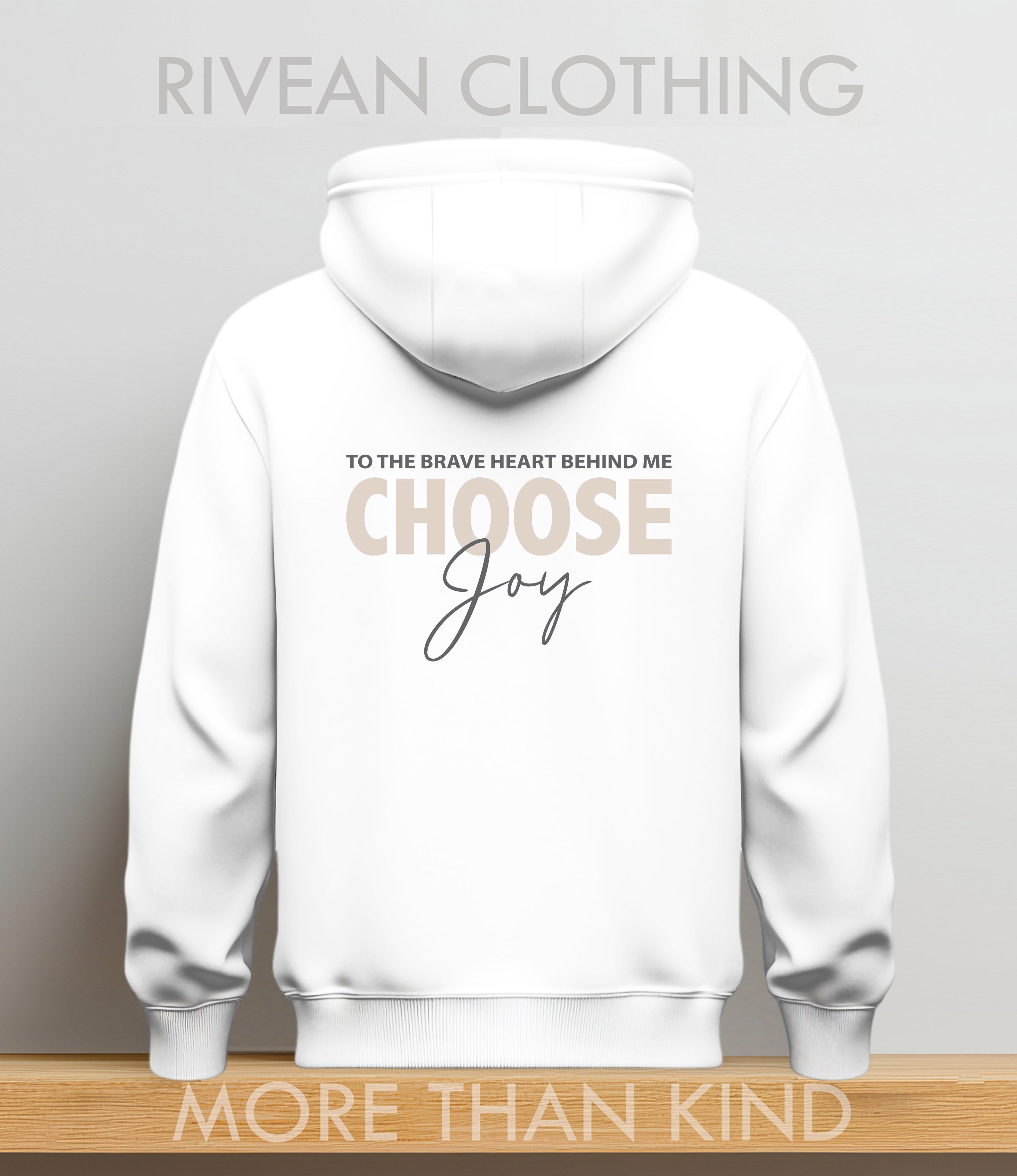 White Hoodie "Choose Joy"