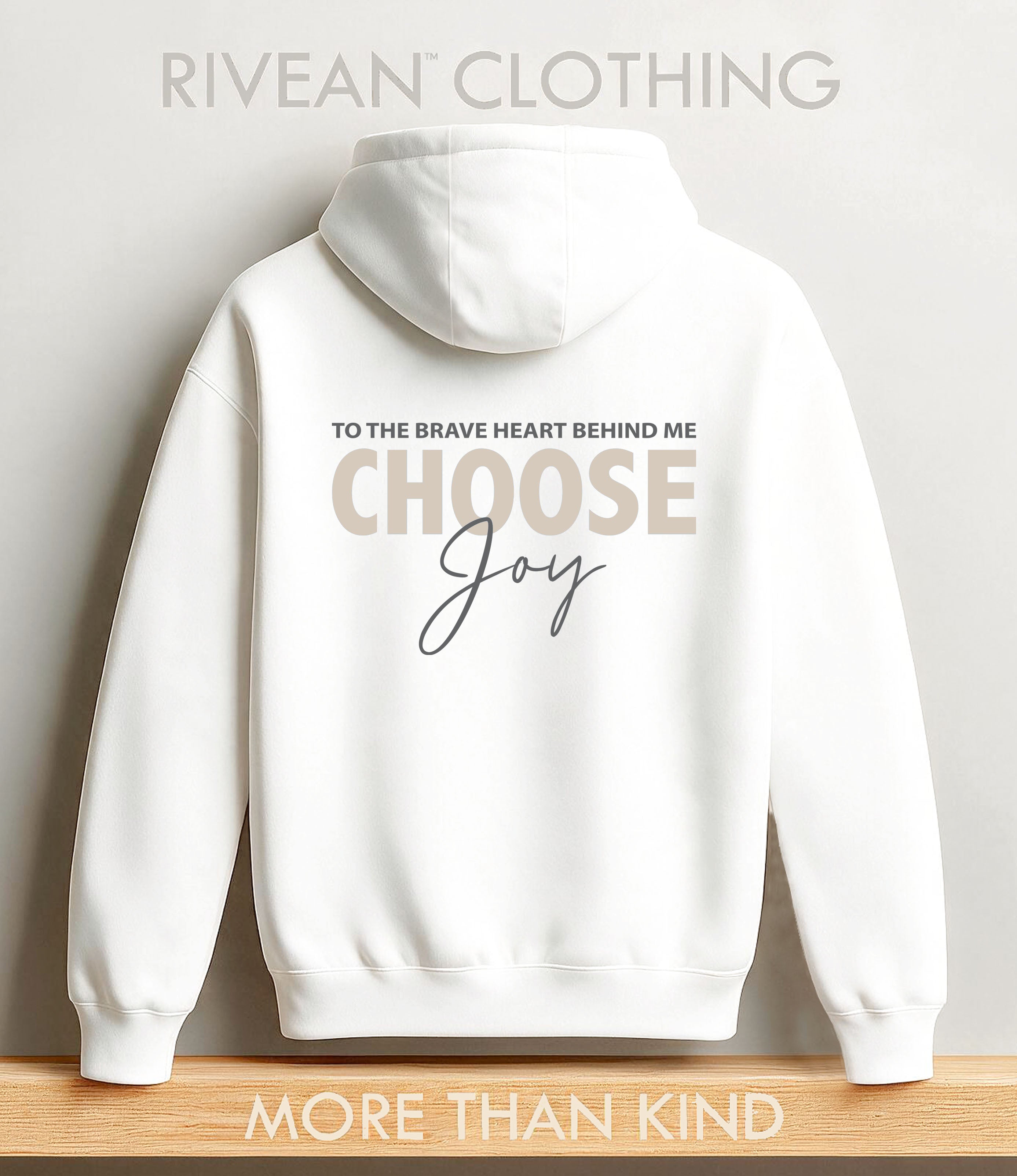 White Hoodie "Choose Joy"
