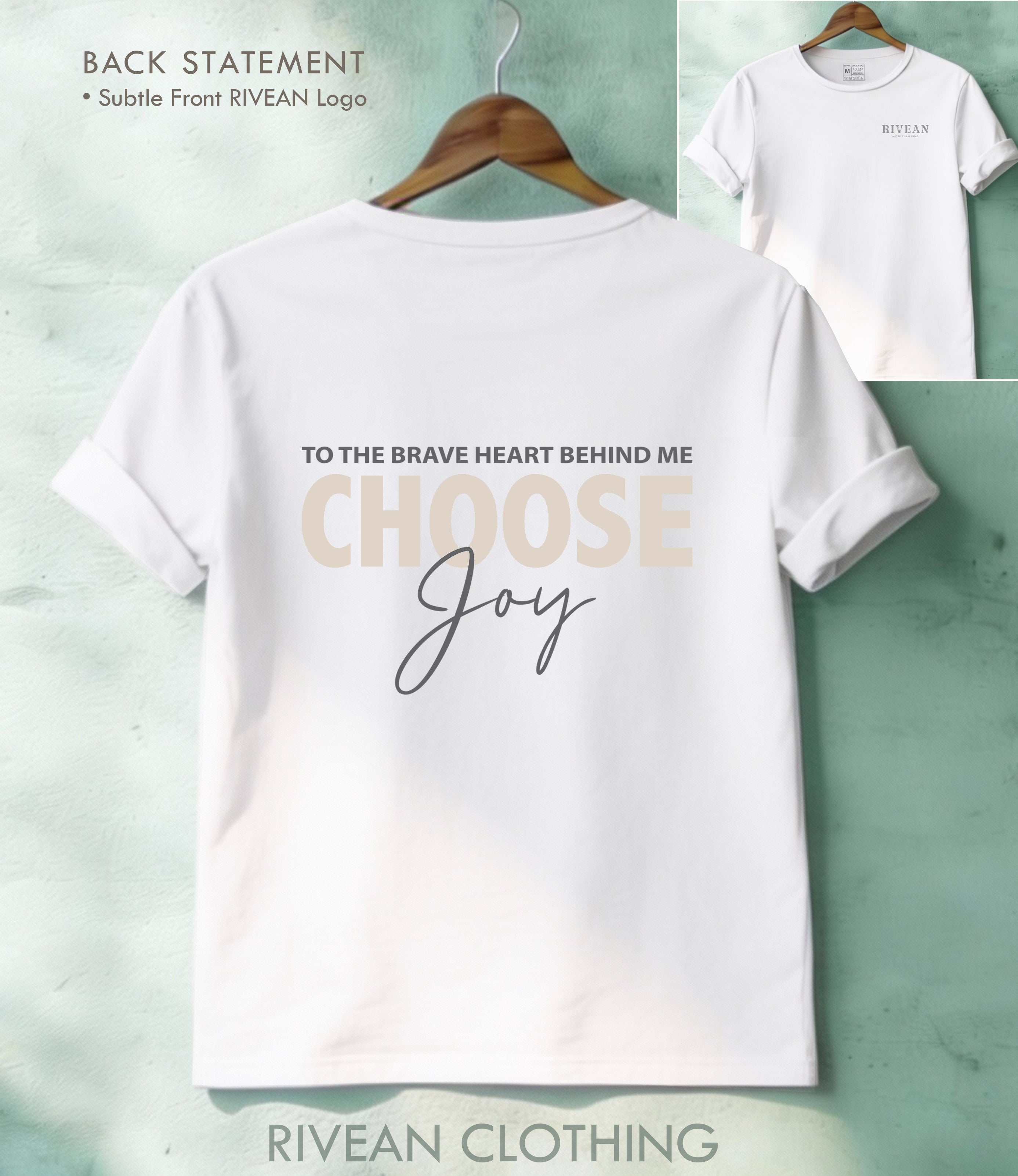 White T-Shirt "Choose Joy"