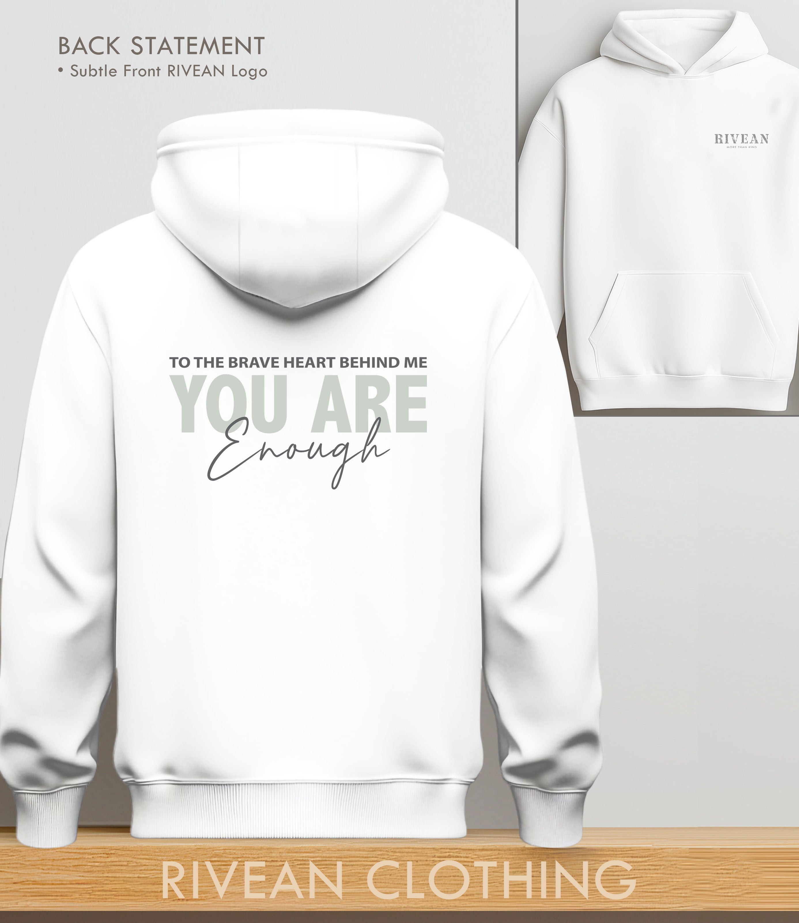 White Hoodie "YOU Are Enough"