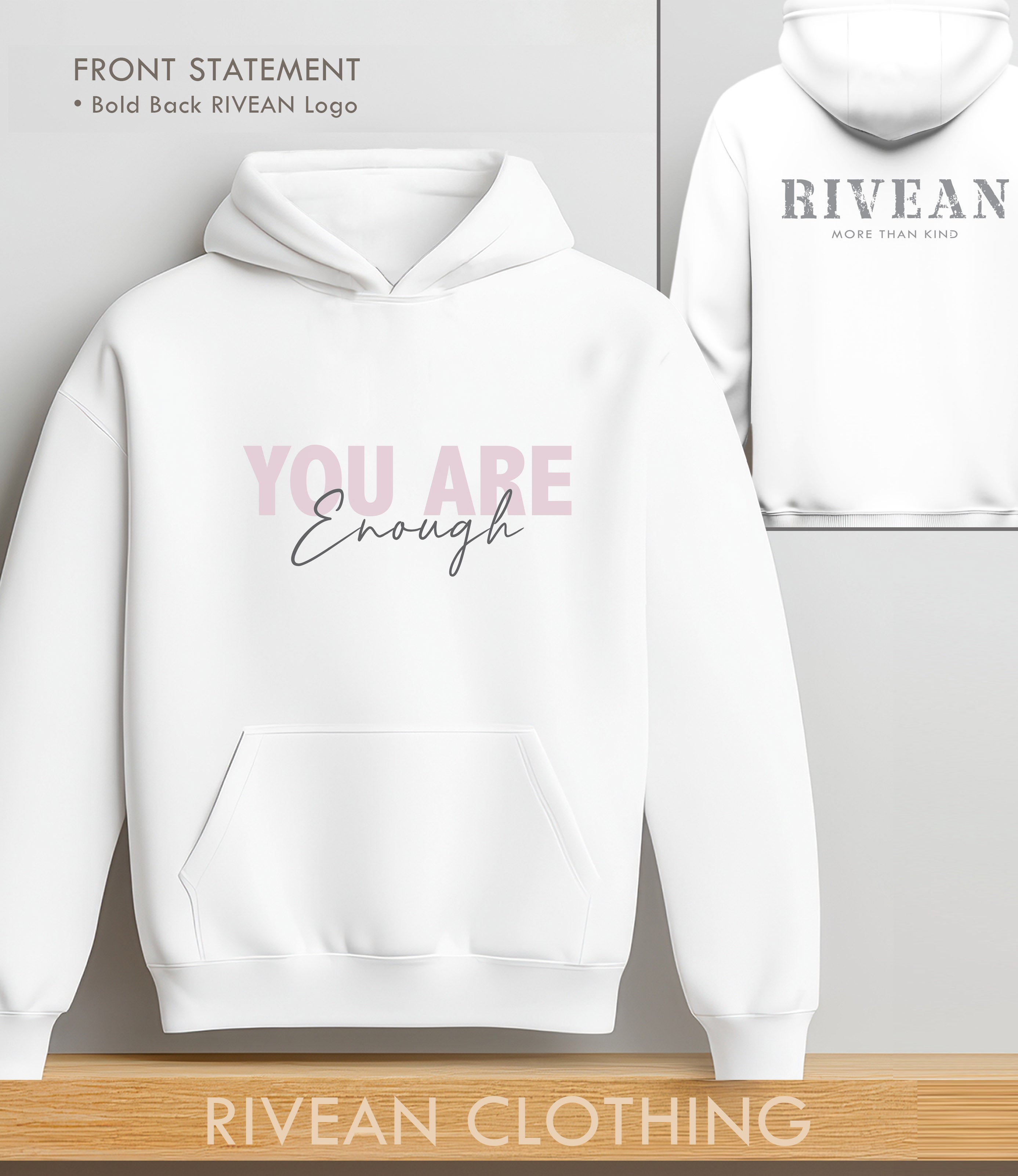 White Hoodie "YOU Are Enough"