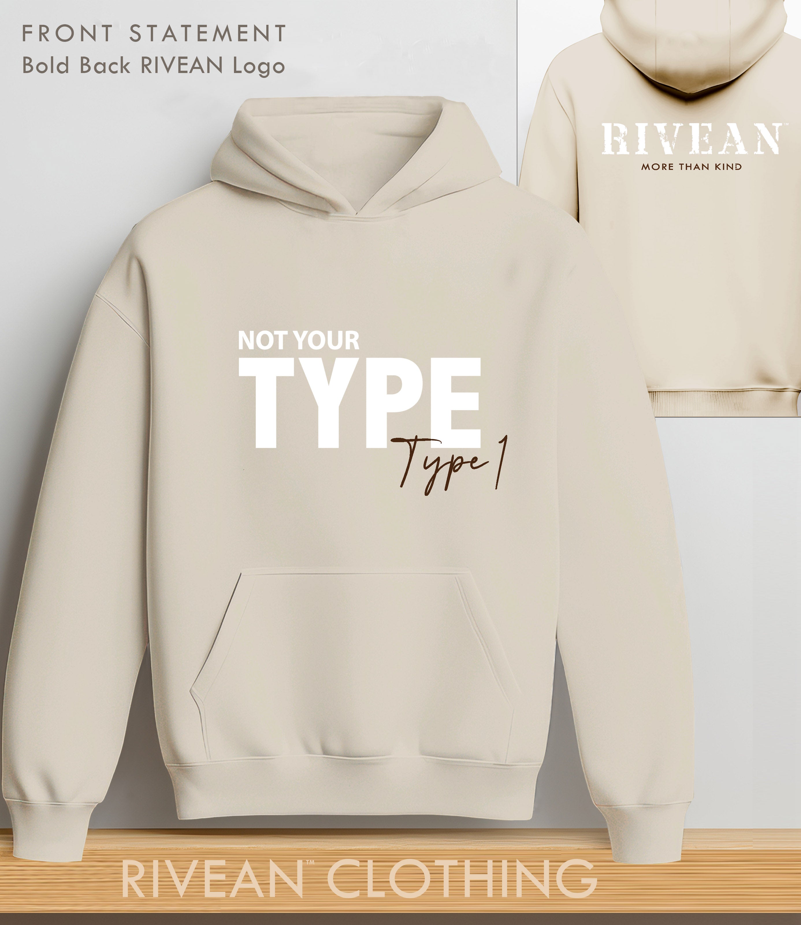 Natural Stone Hoodie NOT YOUR TYPE - Type 1