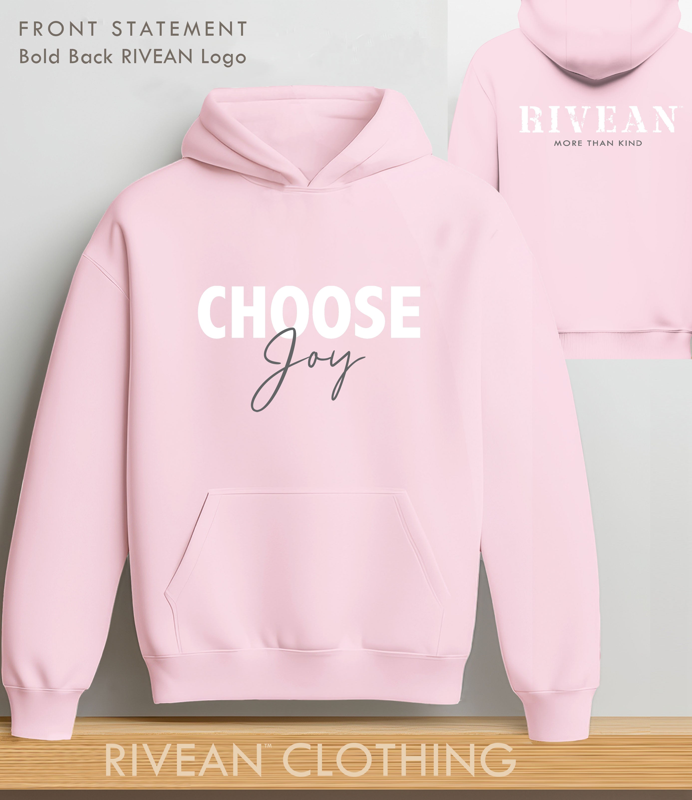 Petal Pink Hoodie "Choose Joy"
