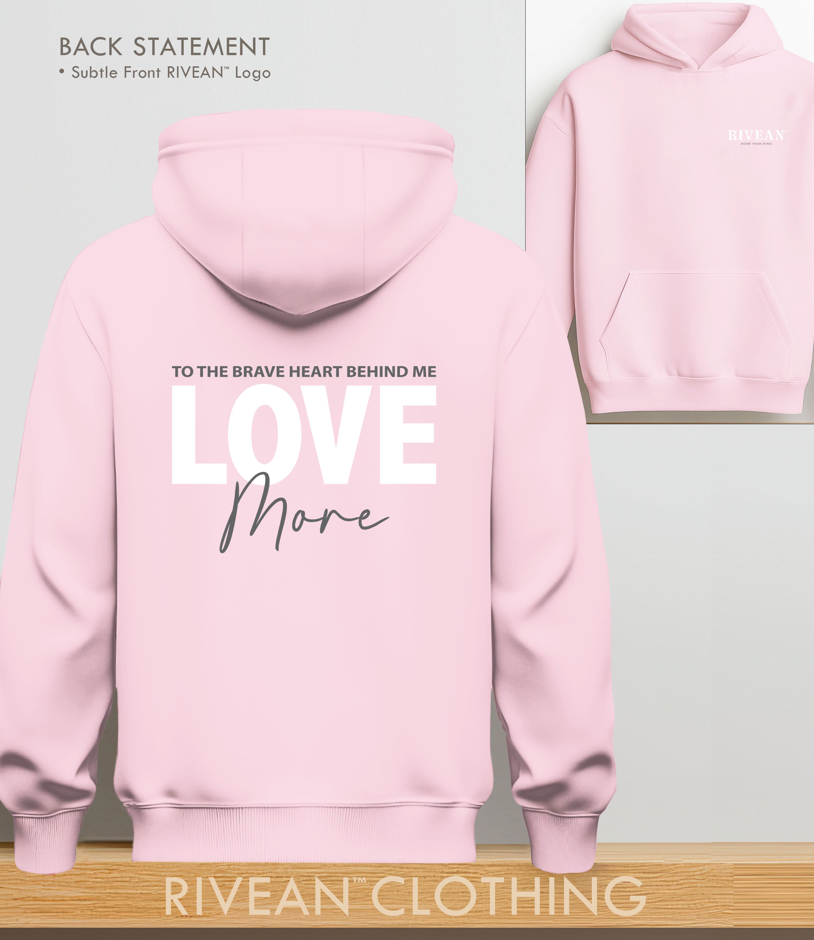 Petal Pink Hoodie "Love More"
