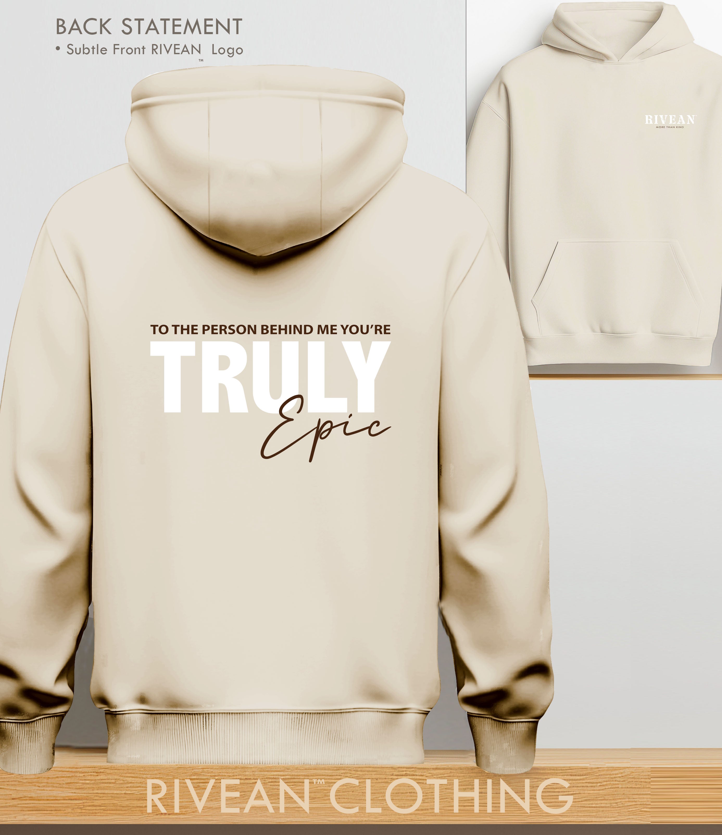 Natural Stone Hoodie "Truly Epic"