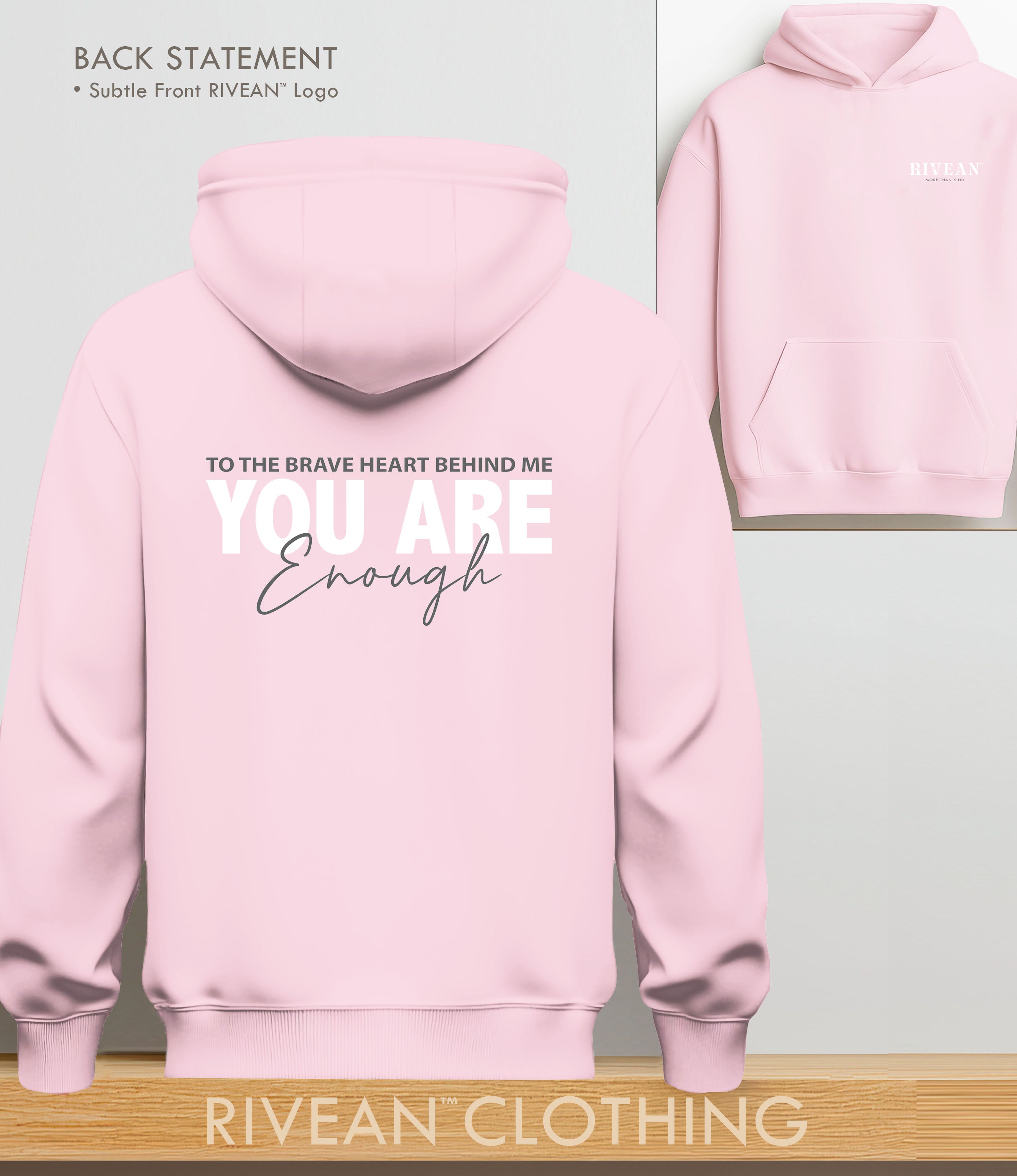 Petal Pink Hoodie "YOU ARE Enough"