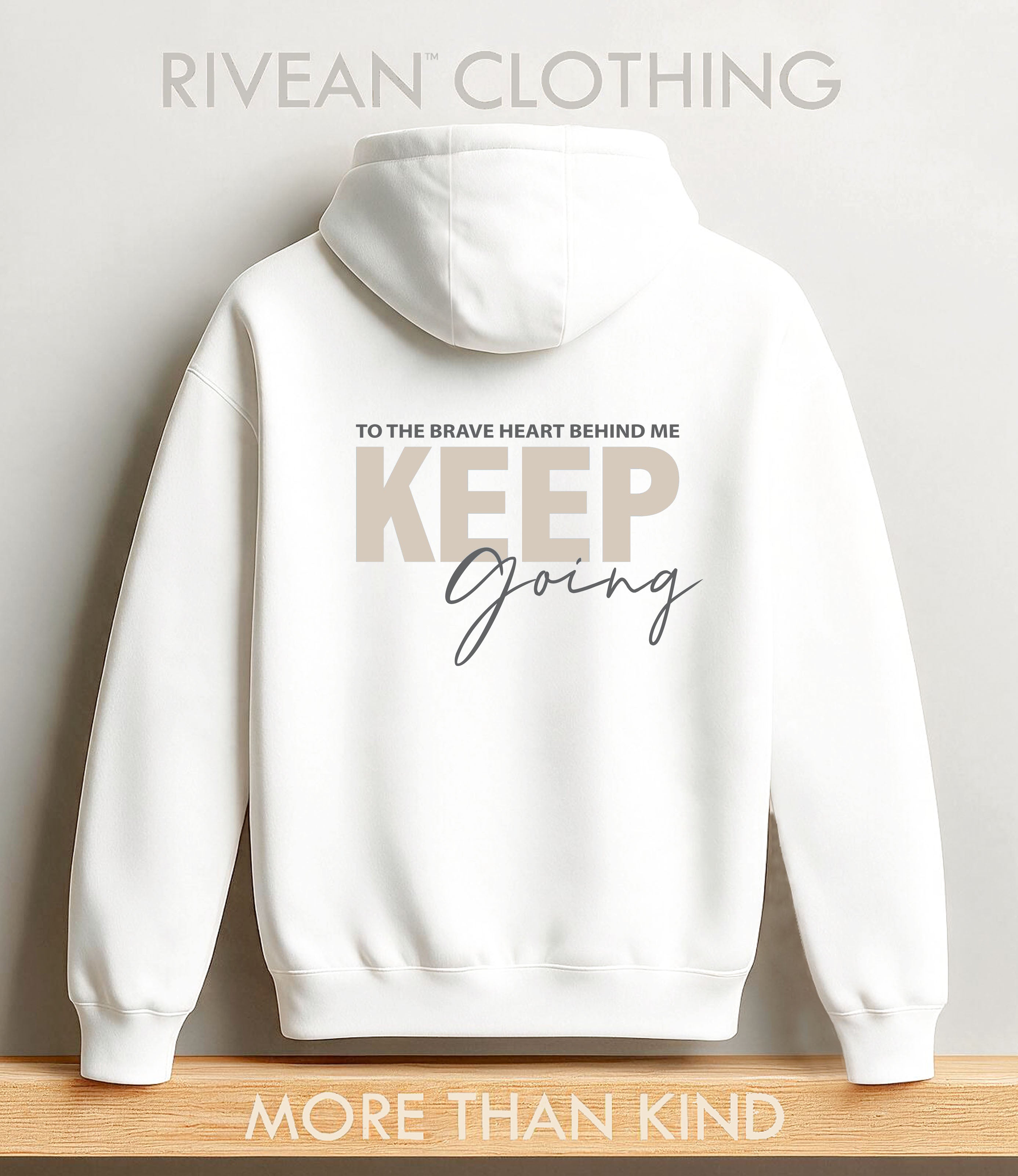 White Hoodie "Keep Going"