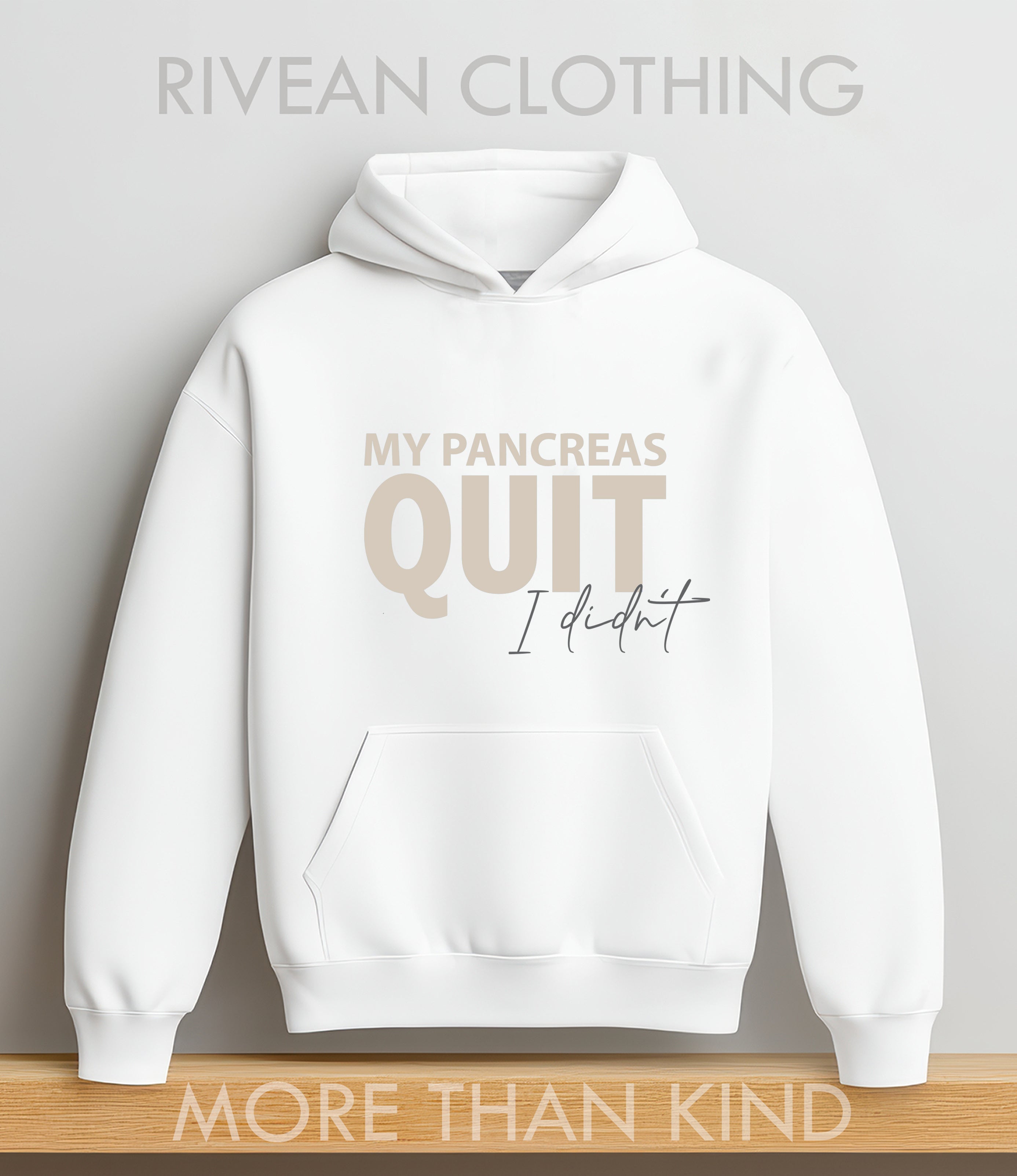 White Hoodie MY PANCREAS QUIT - I didn't
