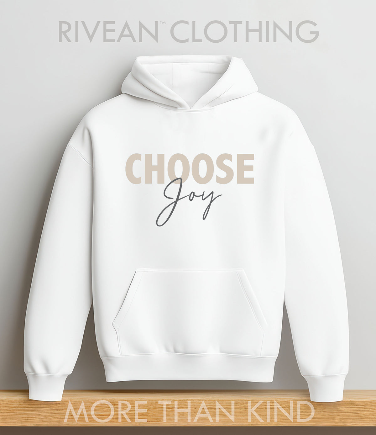 White Hoodie "Choose Joy"