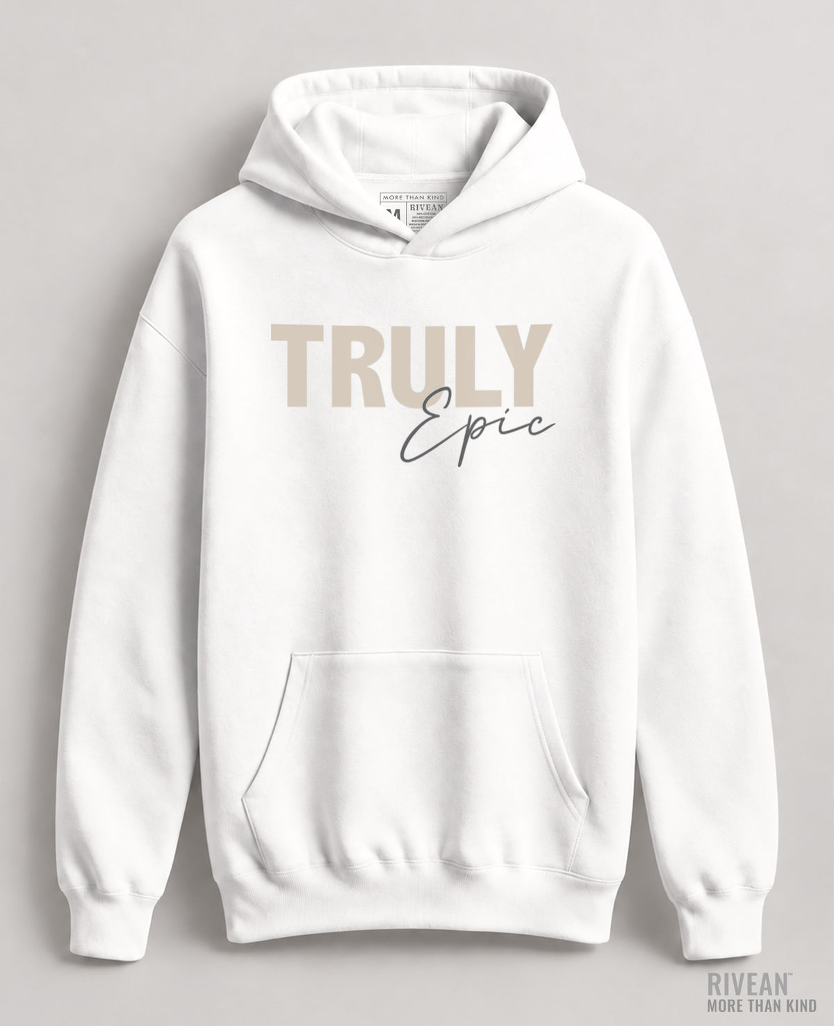Unisex White Hoodie "Truly Epic"