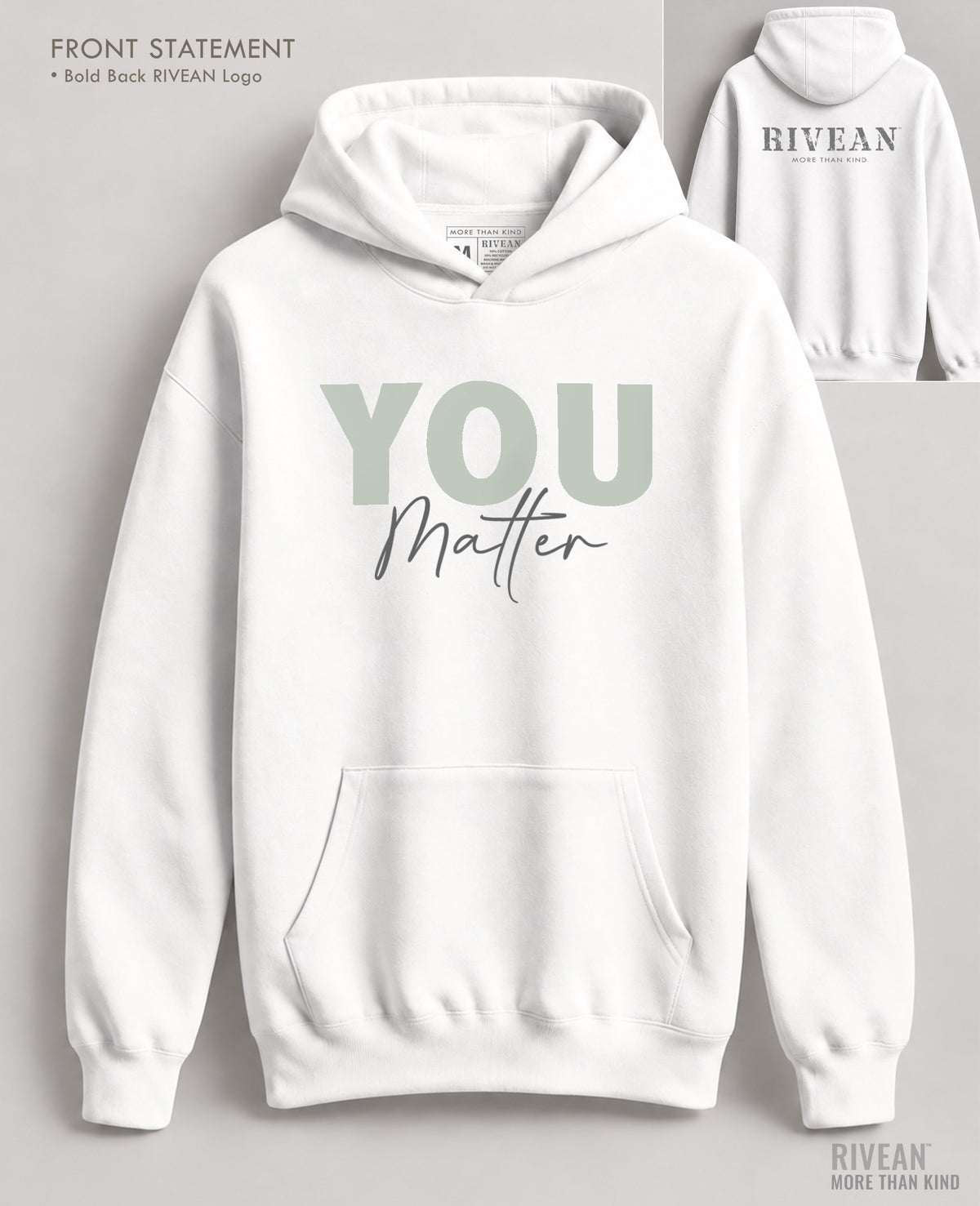 Unisex White Hoodie "YOU Matter"