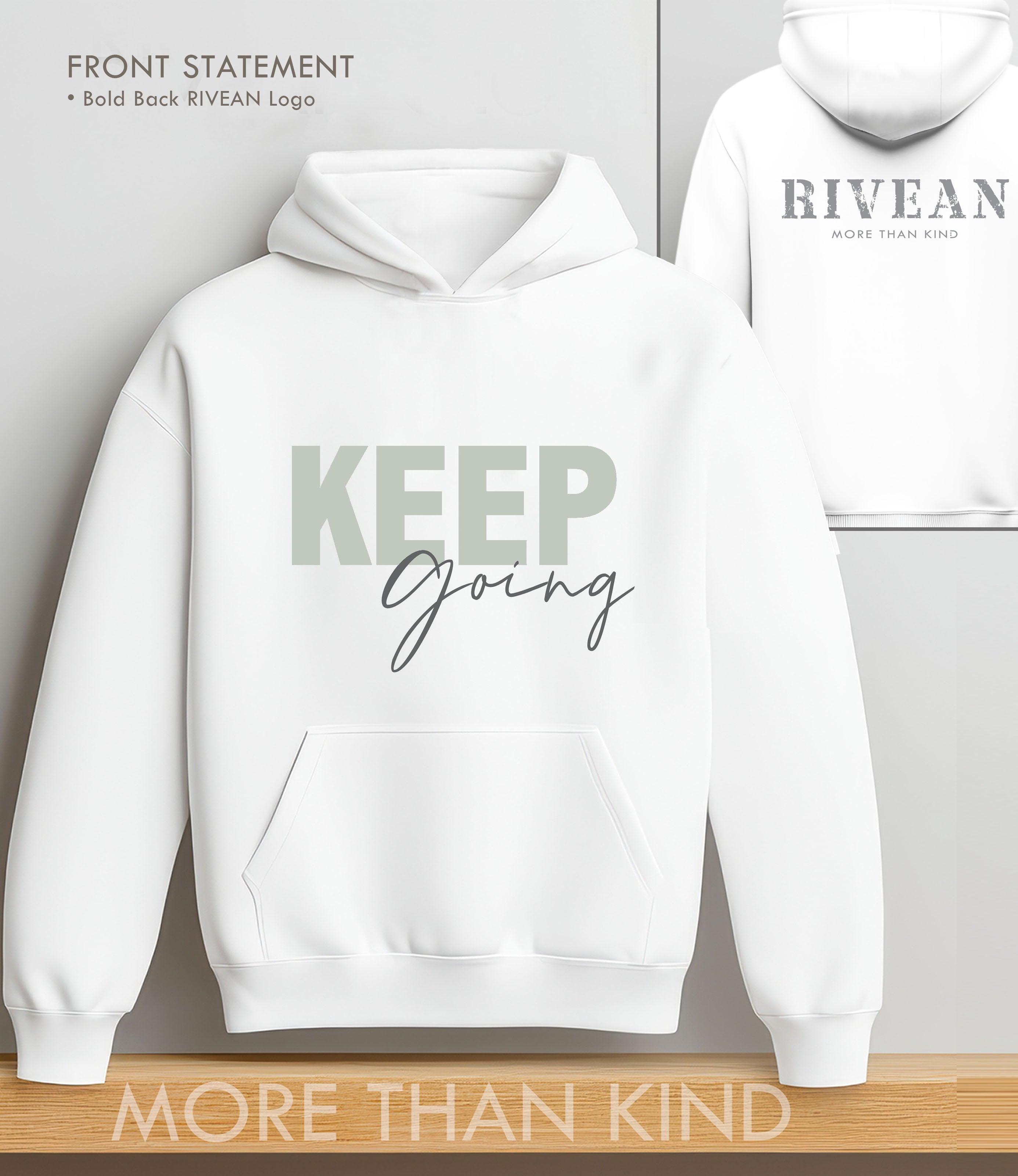 White Hoodie "Keep Going"