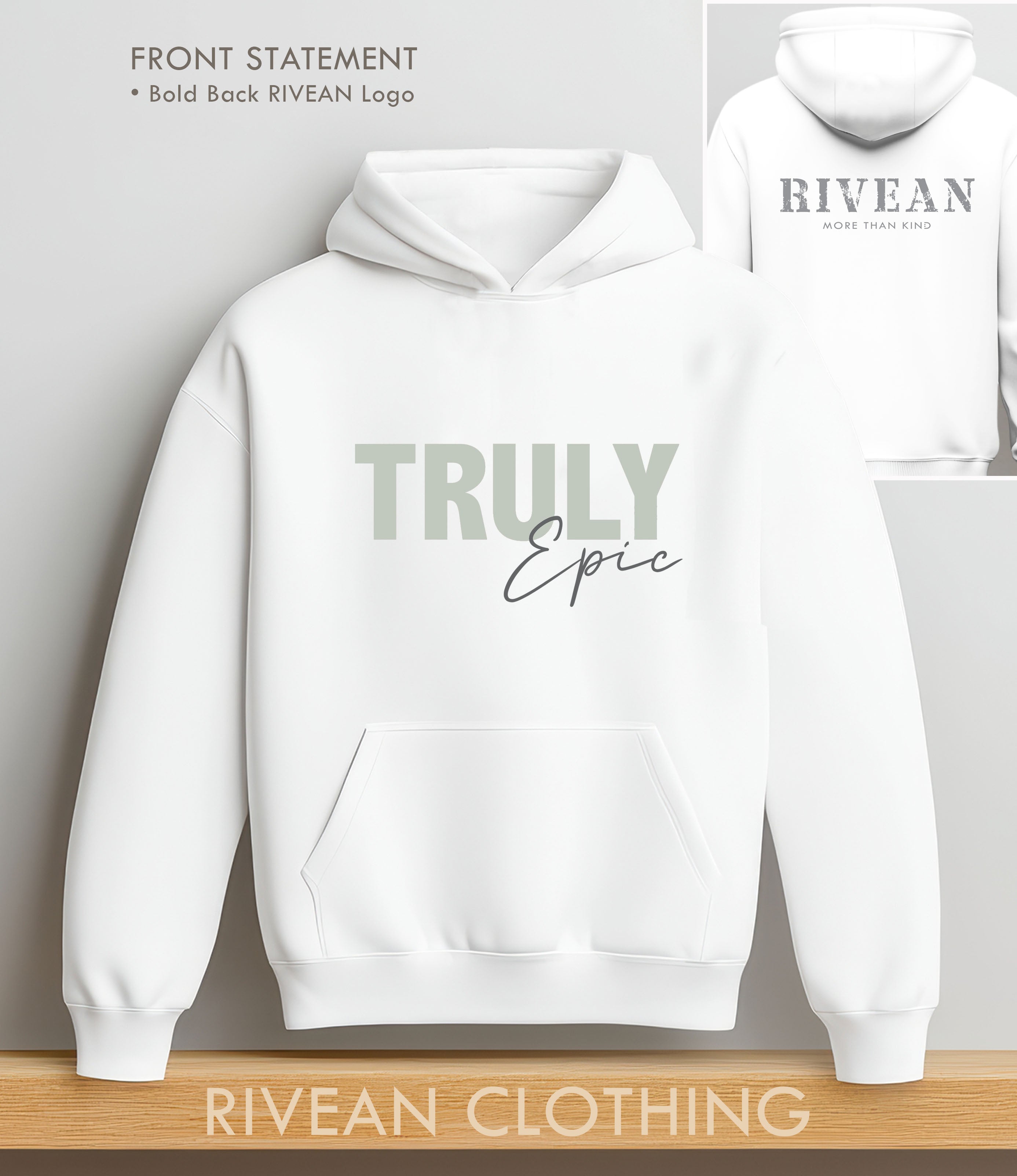 White Hoodie "Truly Epic"