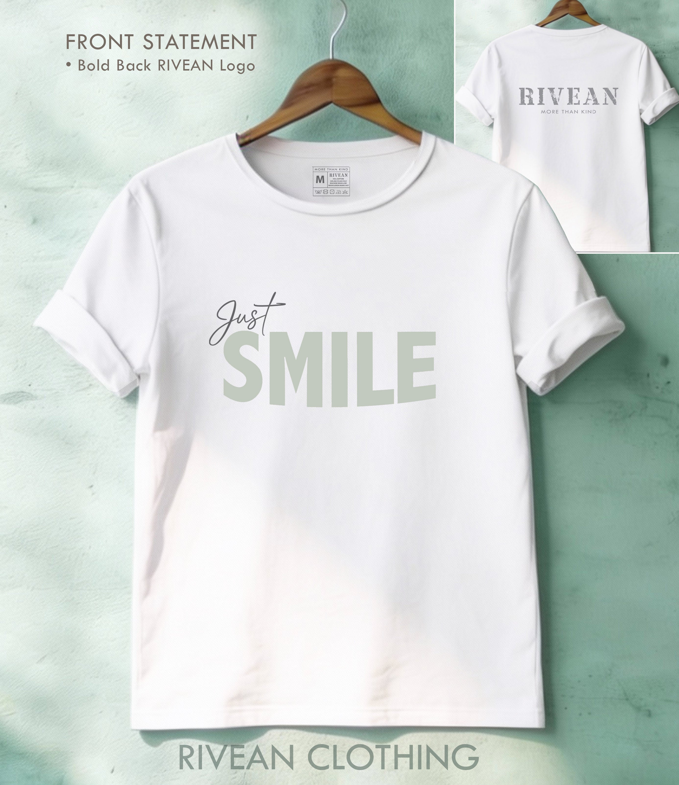 White T-Shirt "Just Smile"