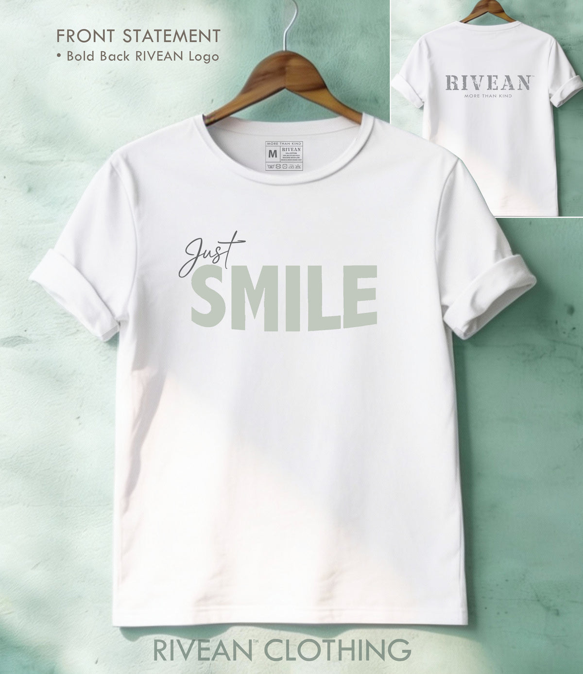 White T-Shirt "Just Smile"