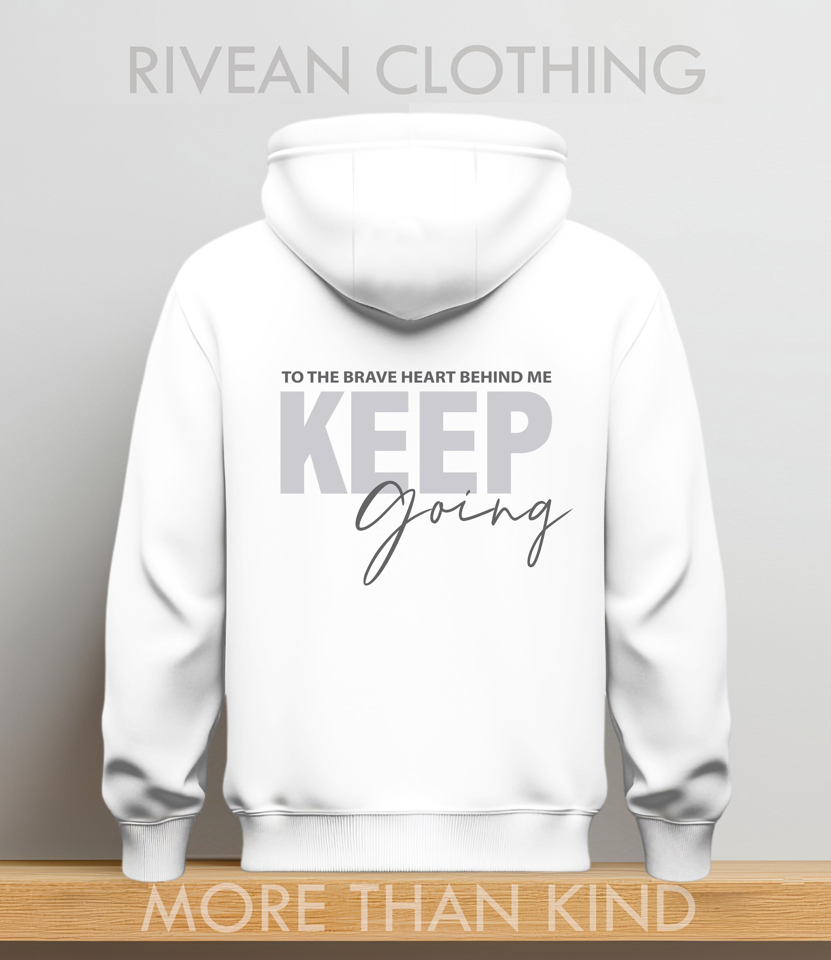 White Hoodie "Keep Going"