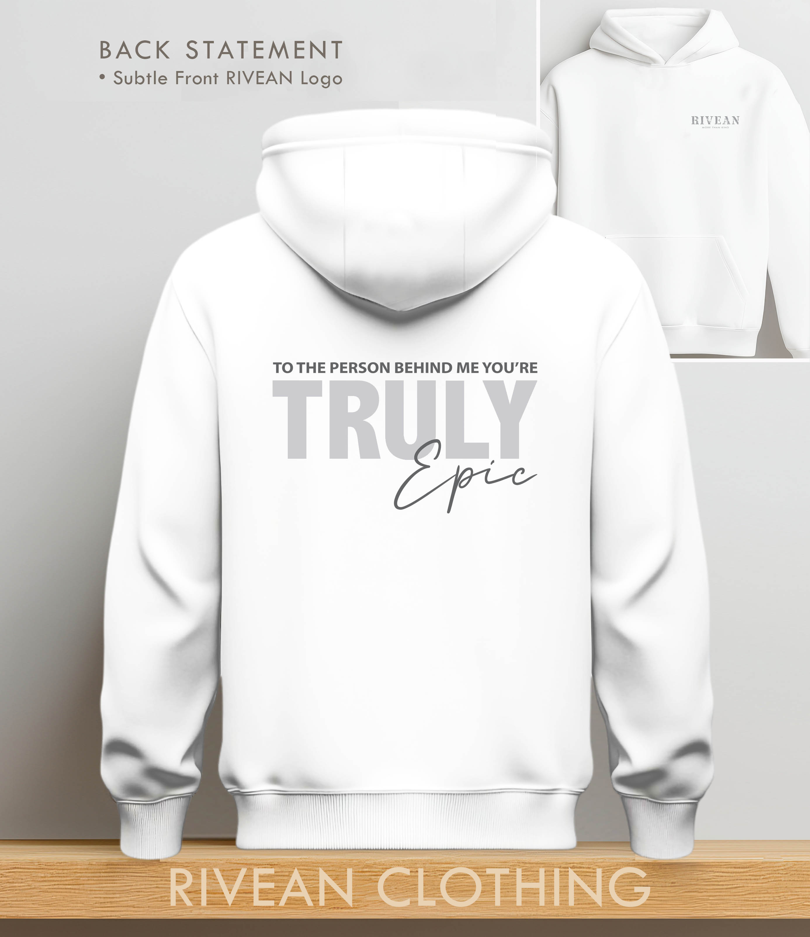 White Hoodie "Truly Epic"