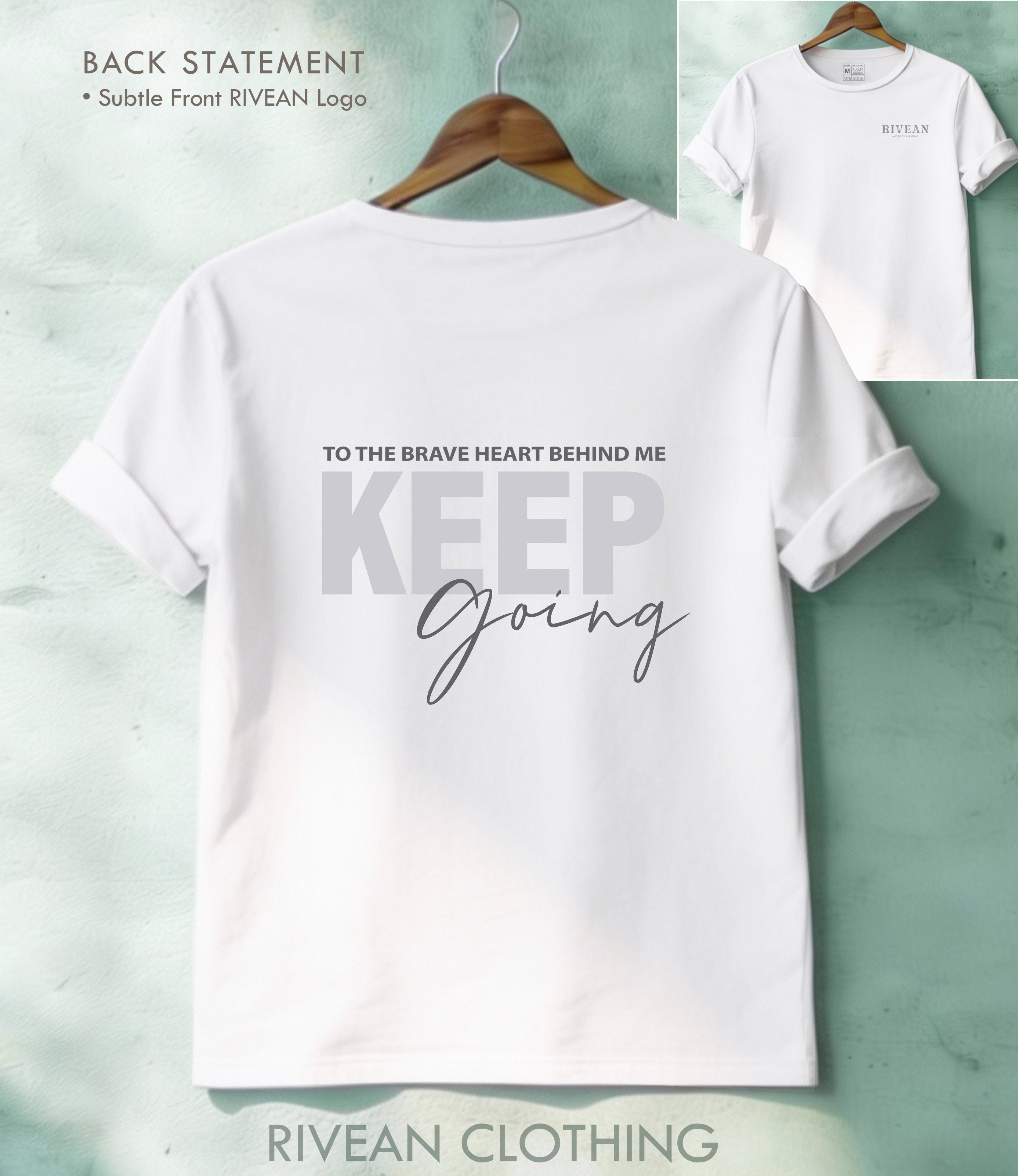 White T-Shirt "Keep Going"