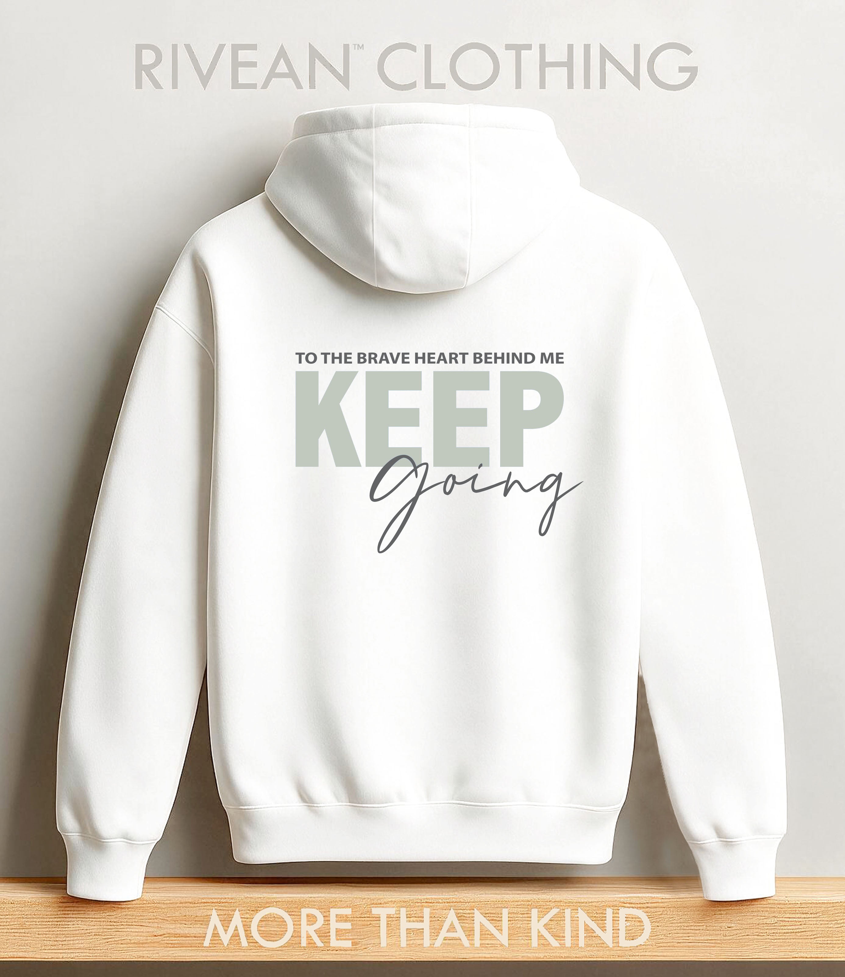 White Hoodie "Keep Going"