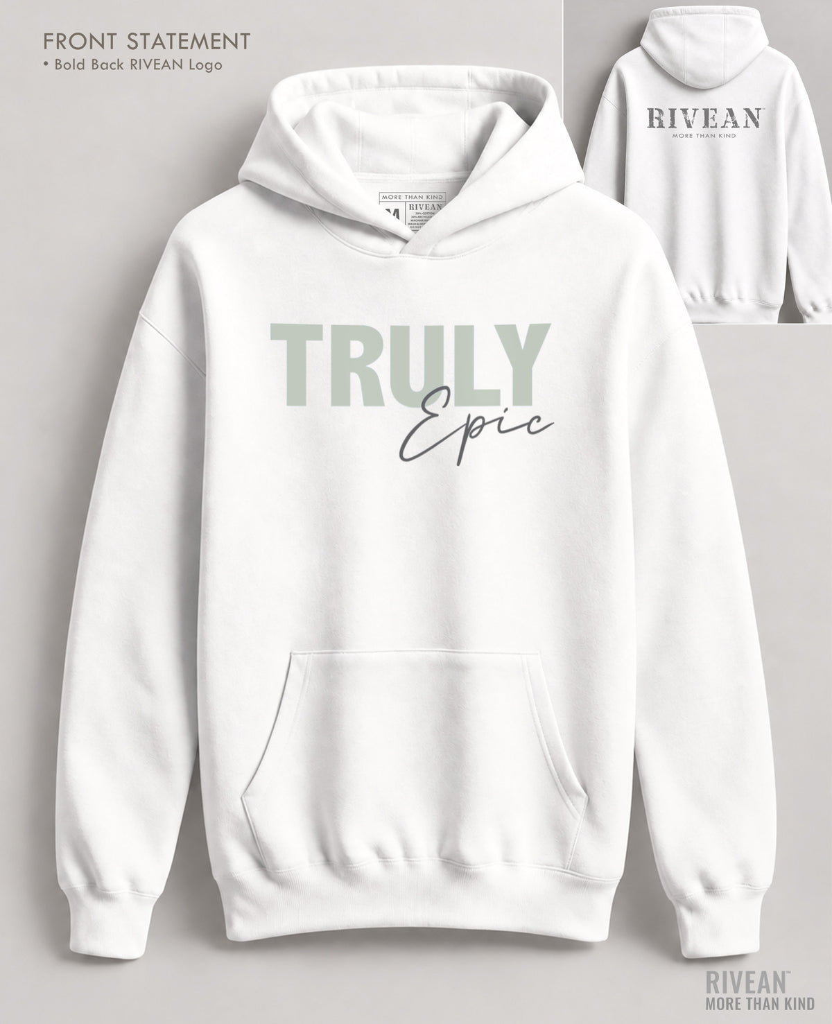 Unisex White Hoodie "Truly Epic"
