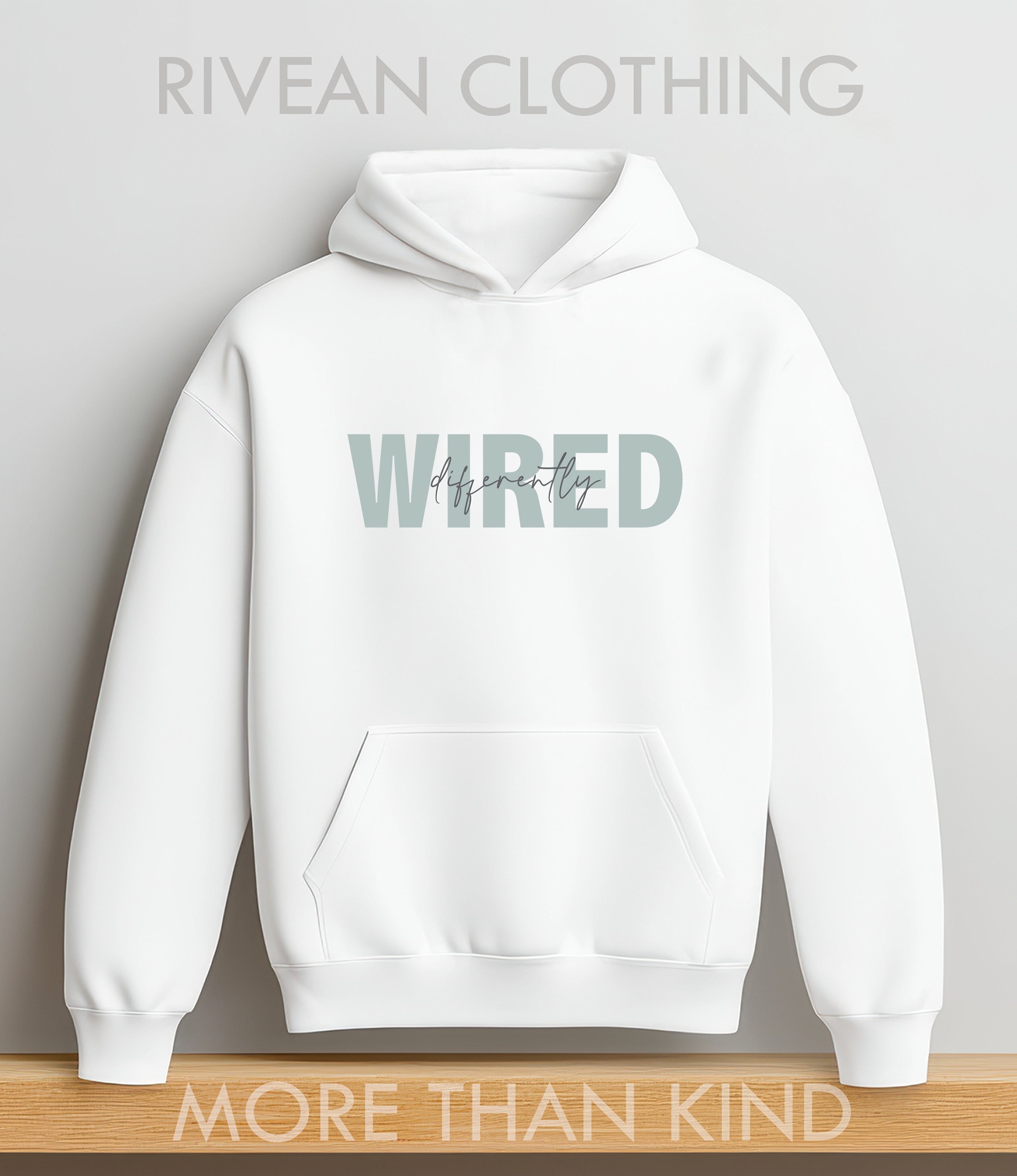 White Hoodie WIRED - differently / Autism Awareness Hoodie