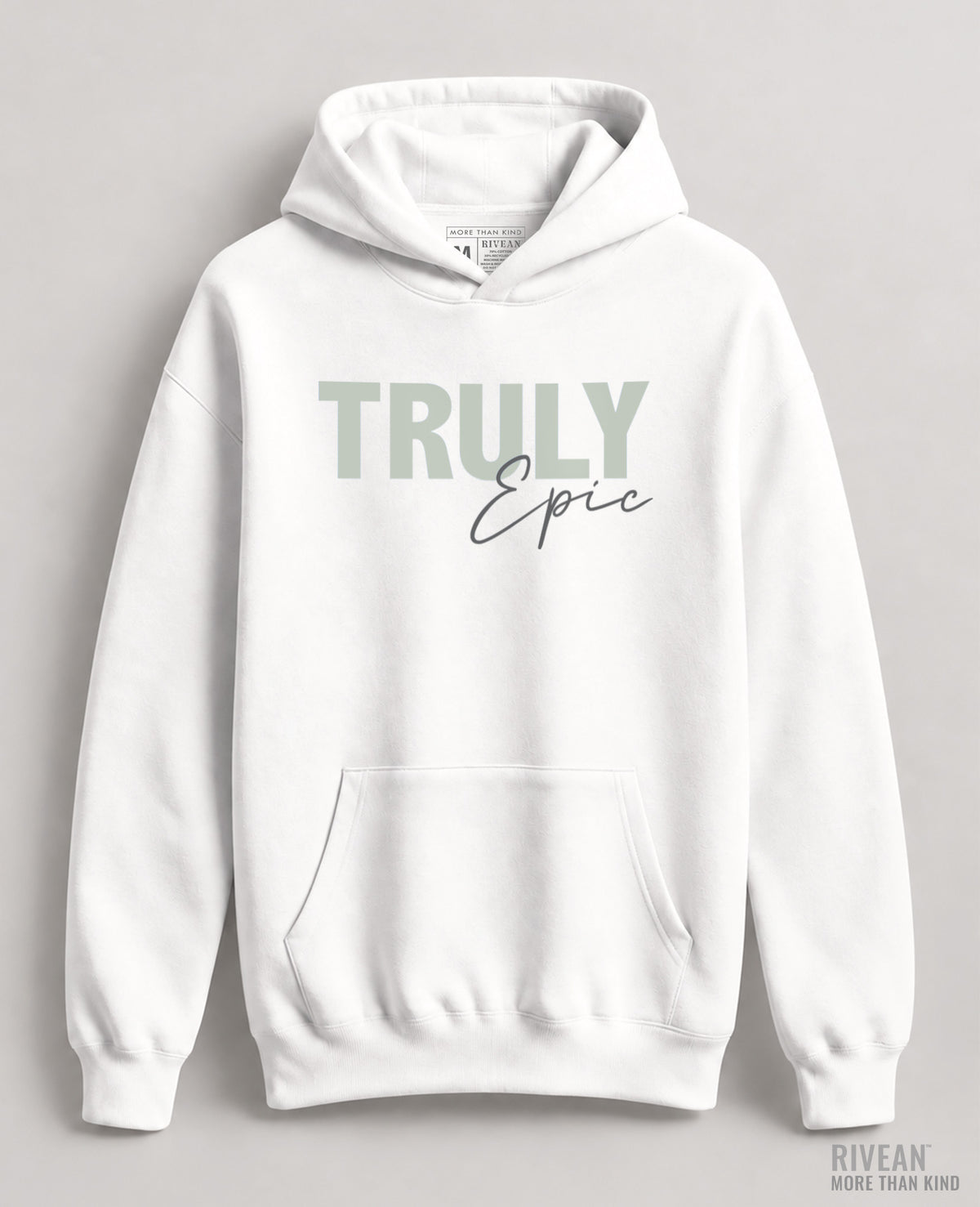 Unisex White Hoodie "Truly Epic"