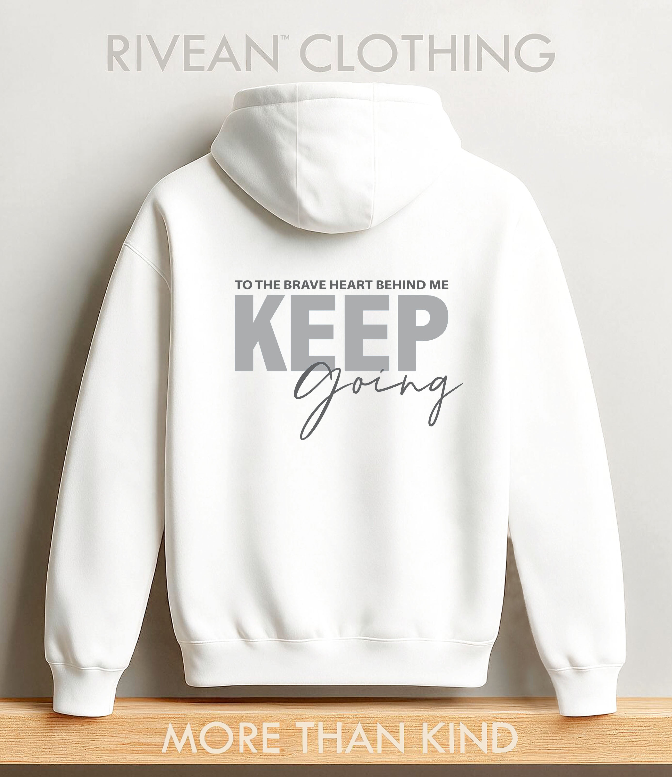 White Hoodie "Keep Going"