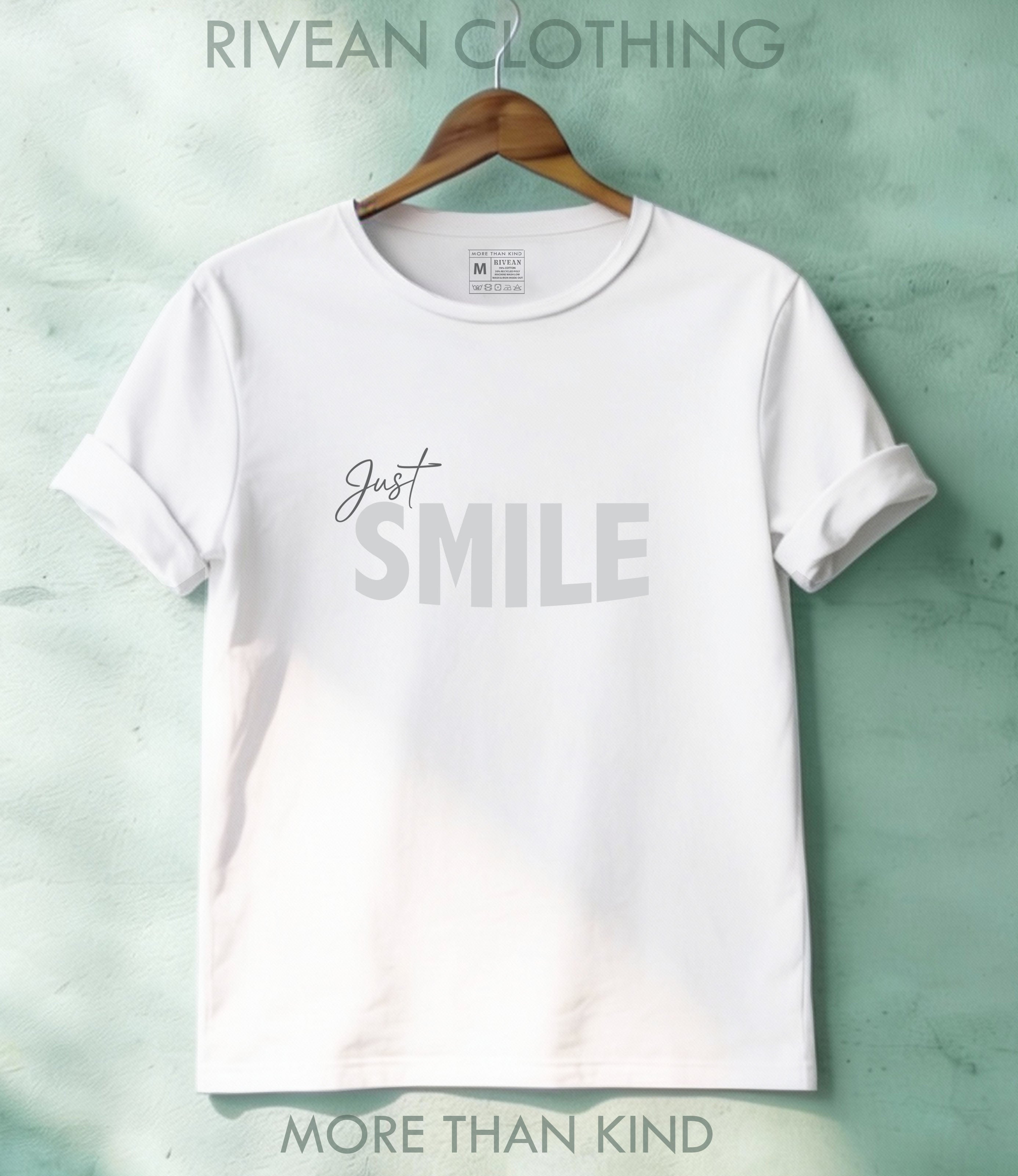 White T-Shirt "Just Smile"