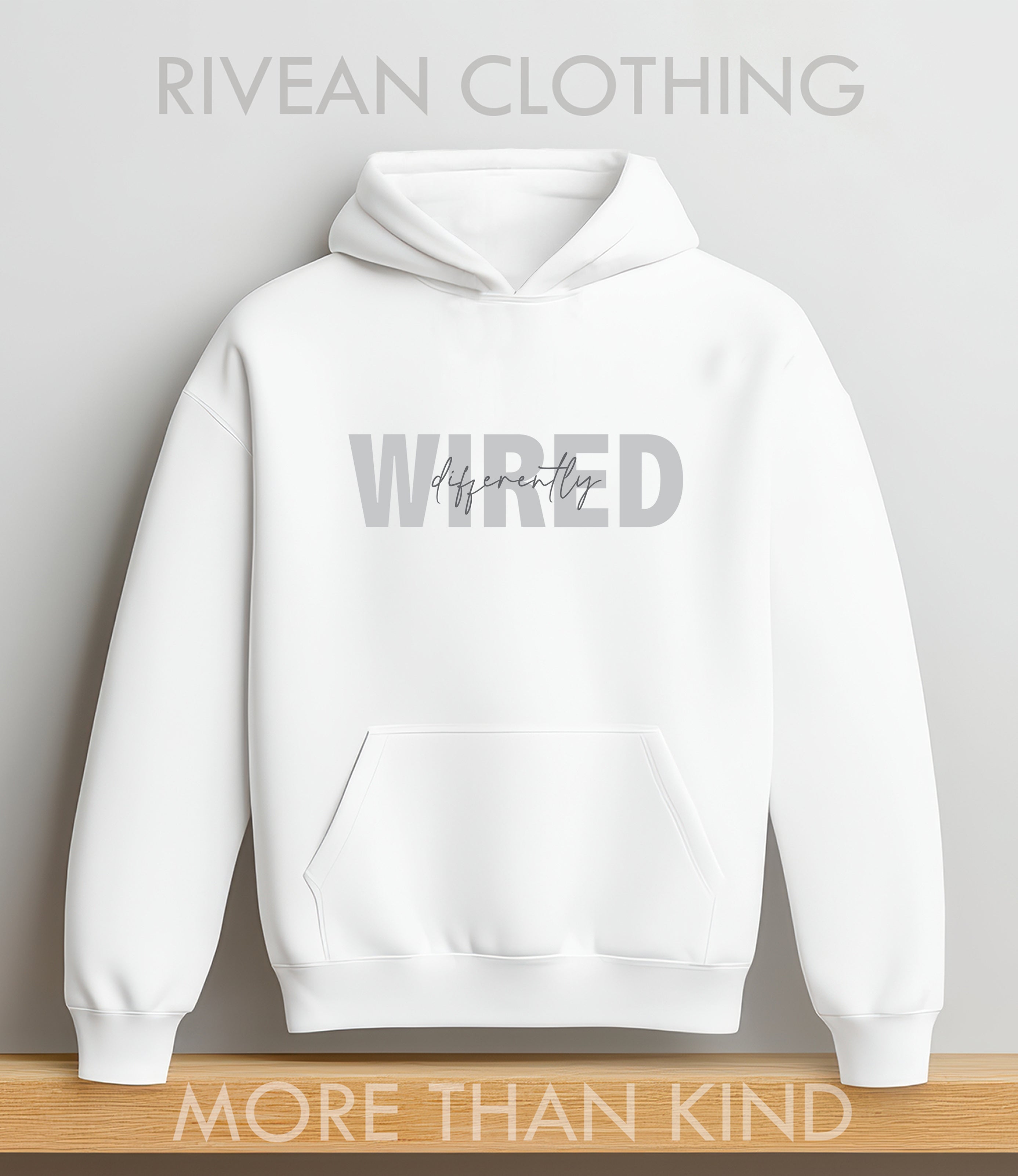 White Hoodie WIRED - differently / Autism Awareness Hoodie