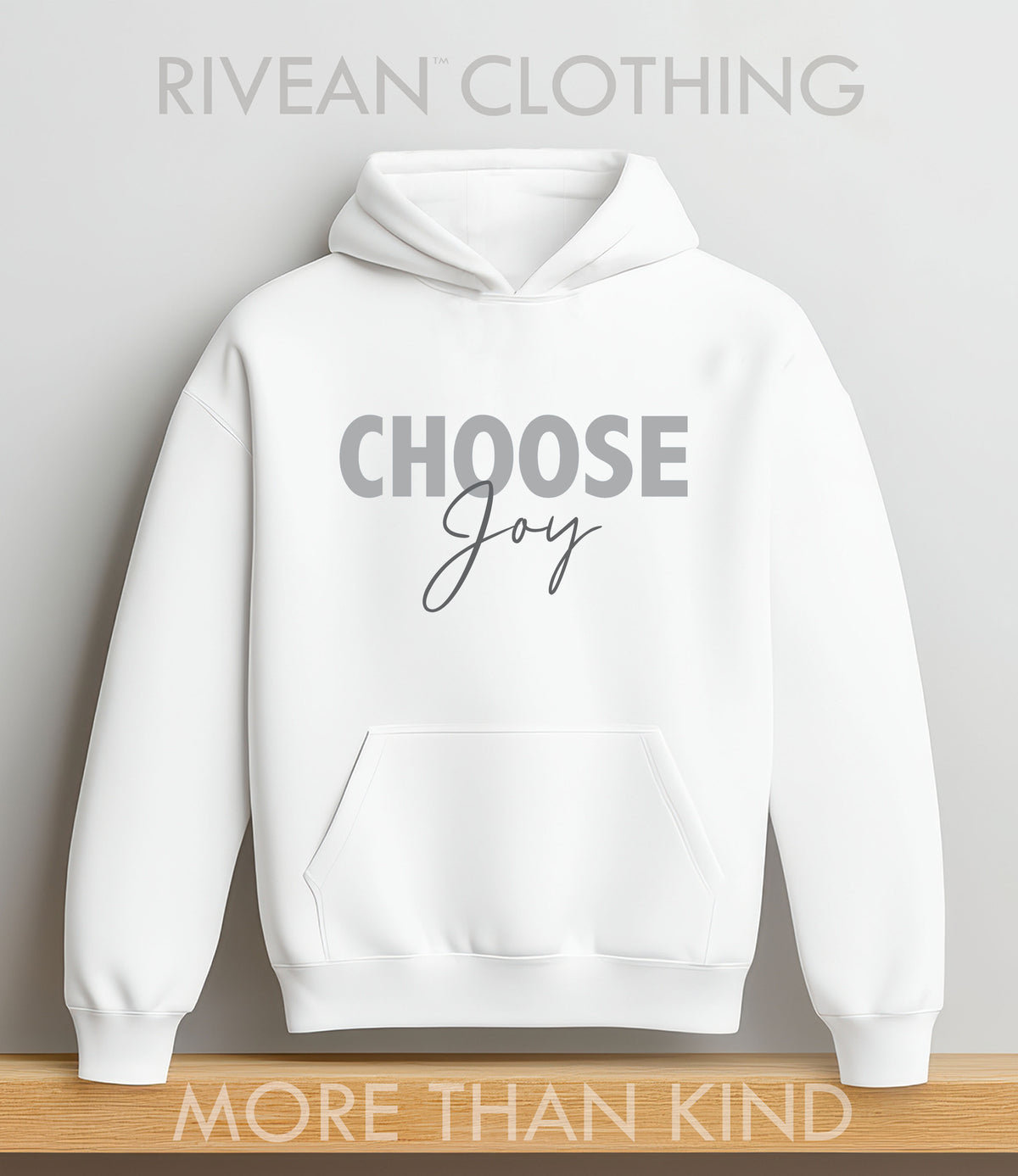 White Hoodie "Choose Joy"